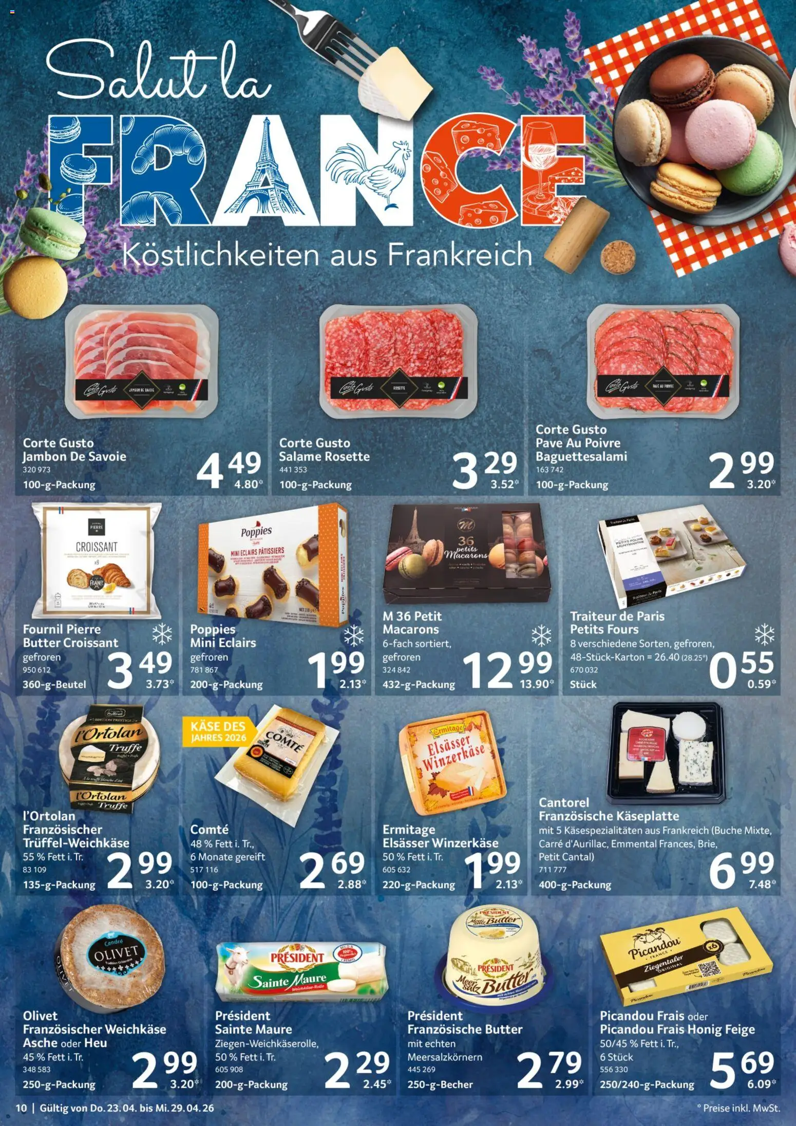 Selgros Prospekt 	 – gültig ab 23.04.2026 | Seite: 10 | Produkte: Butter, Käse, Croissant