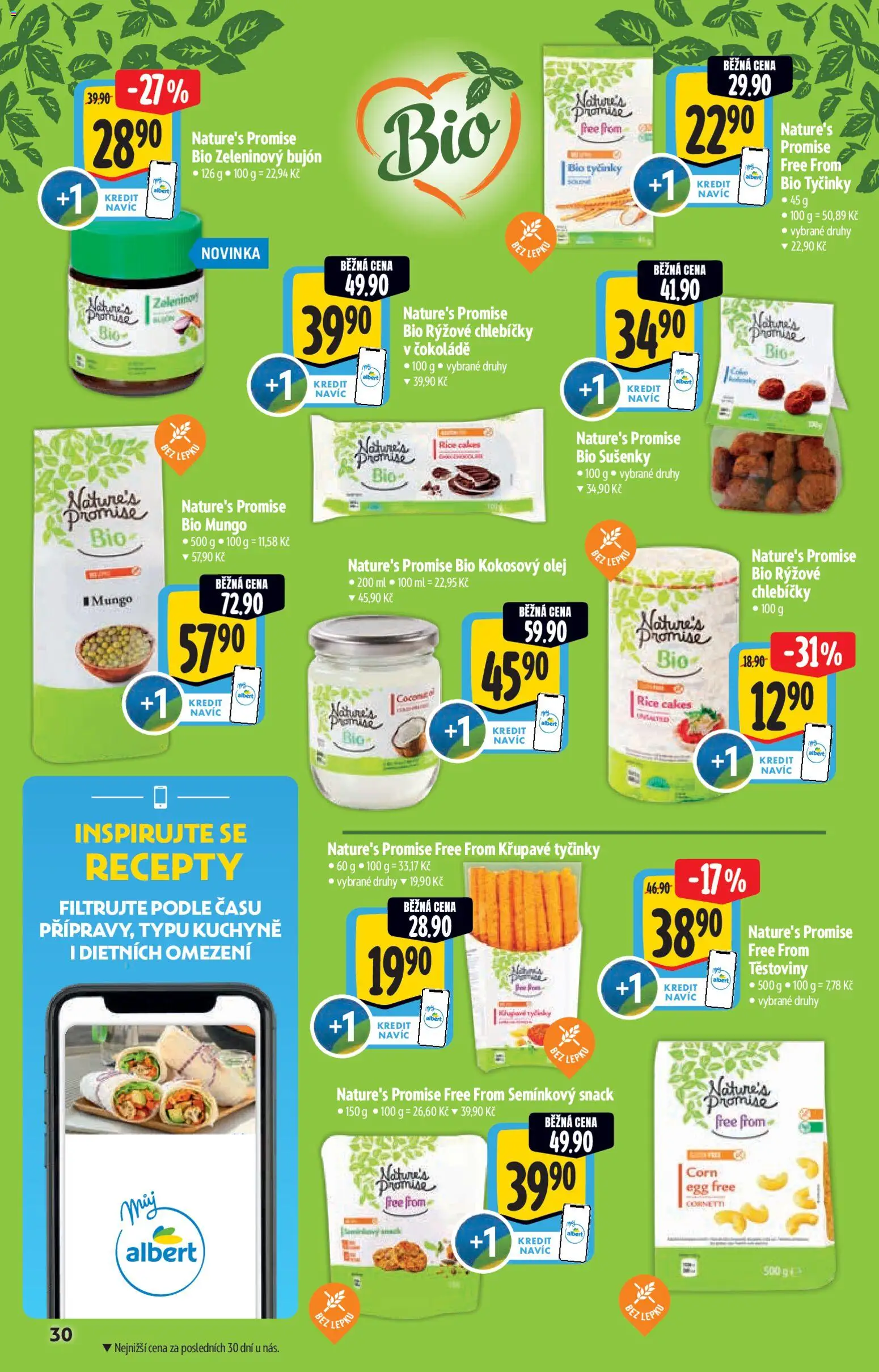 Albert katalog - Hypermarket od 14.01.2026 | Strana: 30 | Produkty: Těstoviny, Kokosový olej, Bio kokosový olej, Sušenky