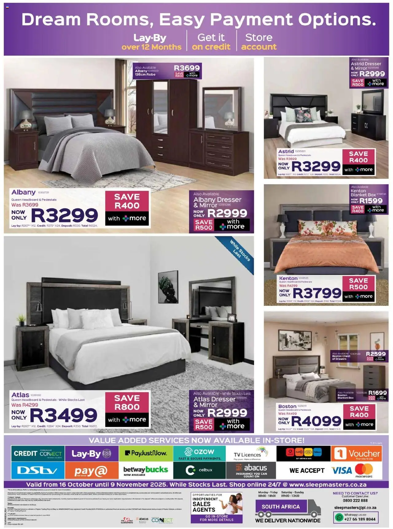 New Sleepmasters catalogue – valid from 16.10.2025 | Page: 12 | Products: Headboard, Blanket box, TV, Box