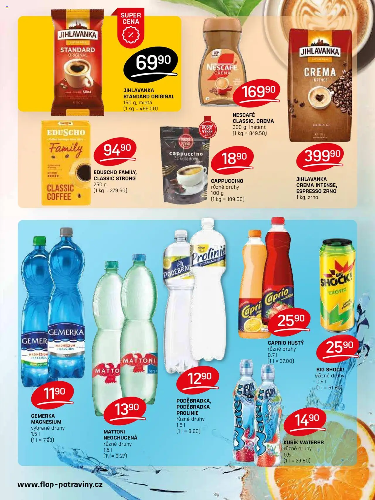 Flop leták od 27.08.2025 | Strana: 9 | Produkty: Jihlavanka, Nescafé, Cappuccino, Kubík Waterrr