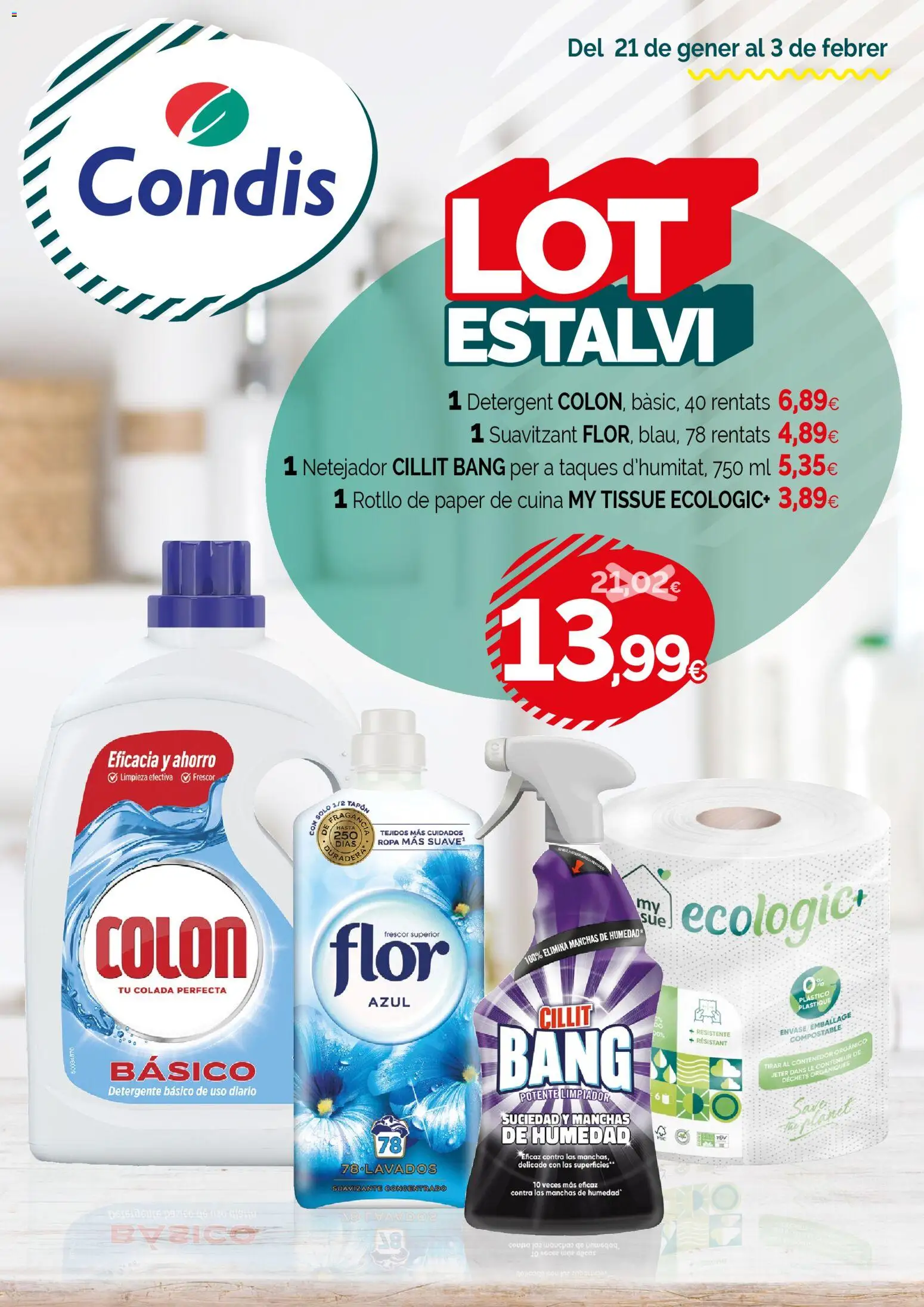 Condis - folleto life │ válido desde el 21.01.2026 | Página: 1 | Productos: Detergente, Ropa, Suavizante