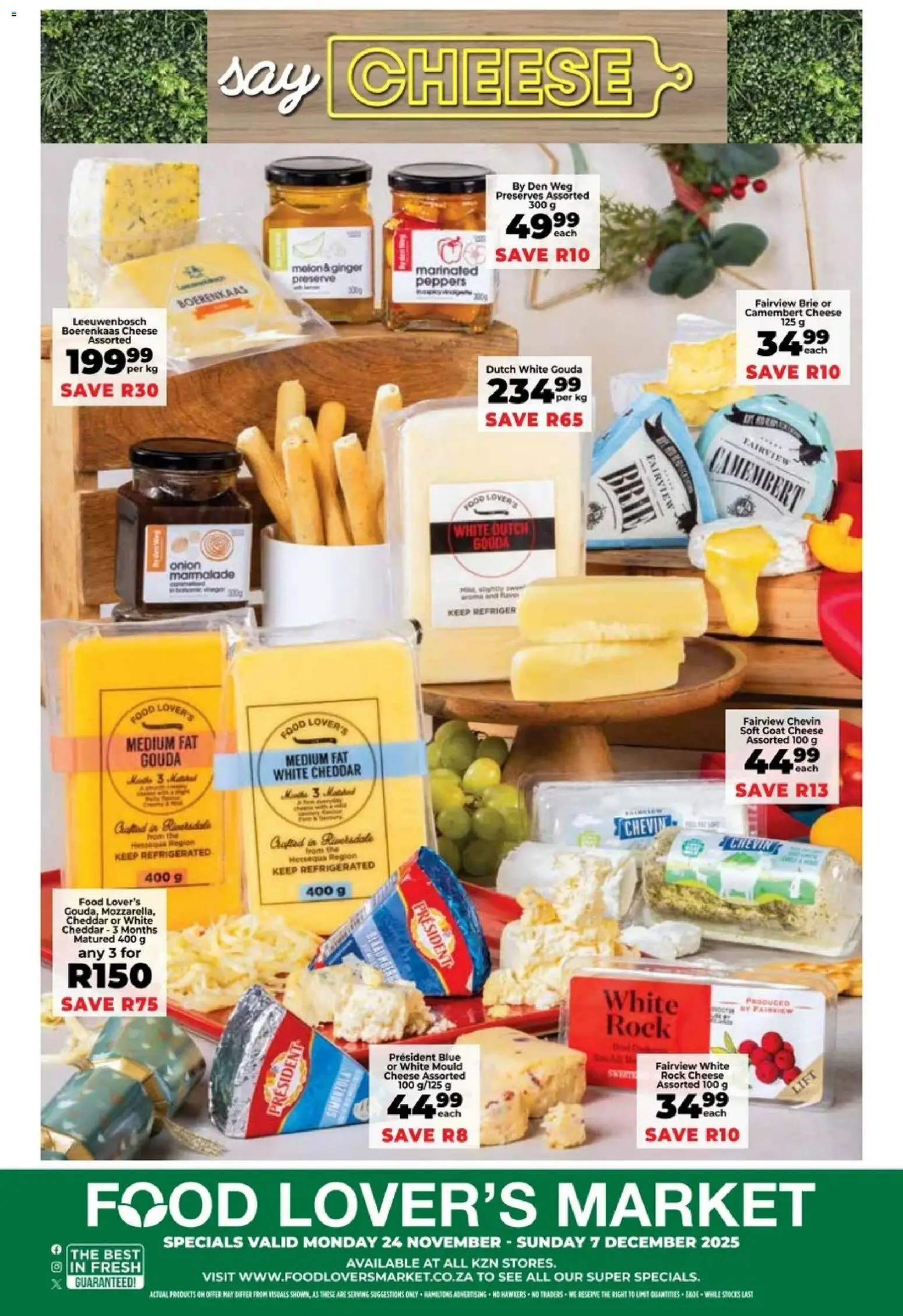 New Food Lover's Market catalogue – valid from 24.11.2025 | Page: 16 | Products: Marmalade, Cheese, Peach