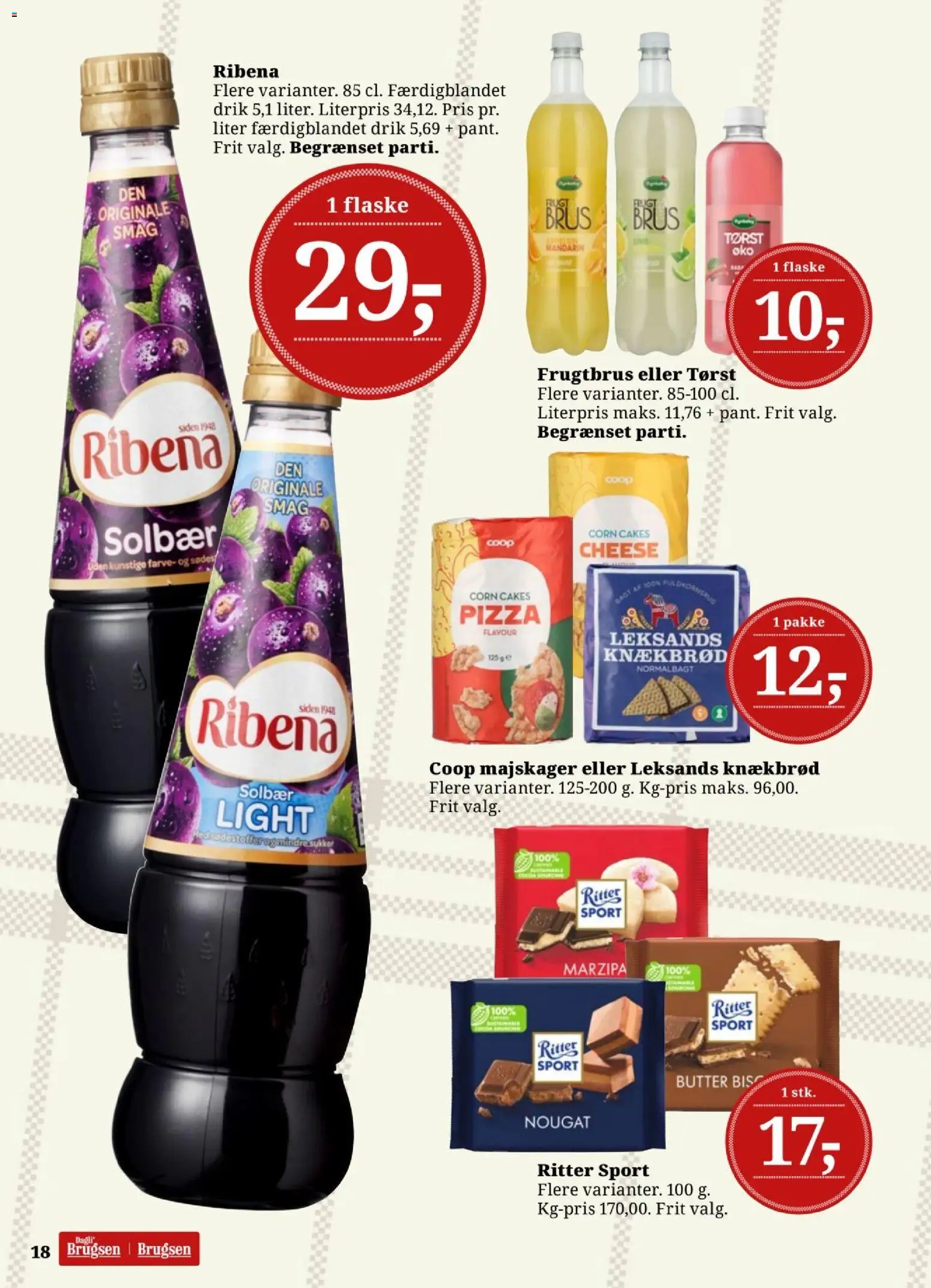 Dagli'Brugsen tilbudsavis – gyldig fra 24.10.2025 | Side: 19 | Produkter: Pizza, Majskager, Knækbrød, Nougat