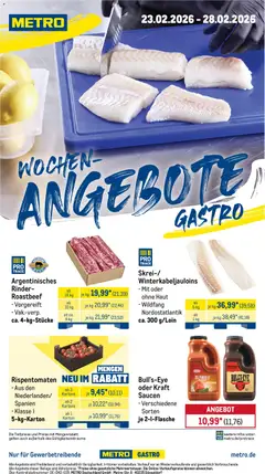 Metro Wochen-Angebote Gastro ab 23.02.2026 gültig