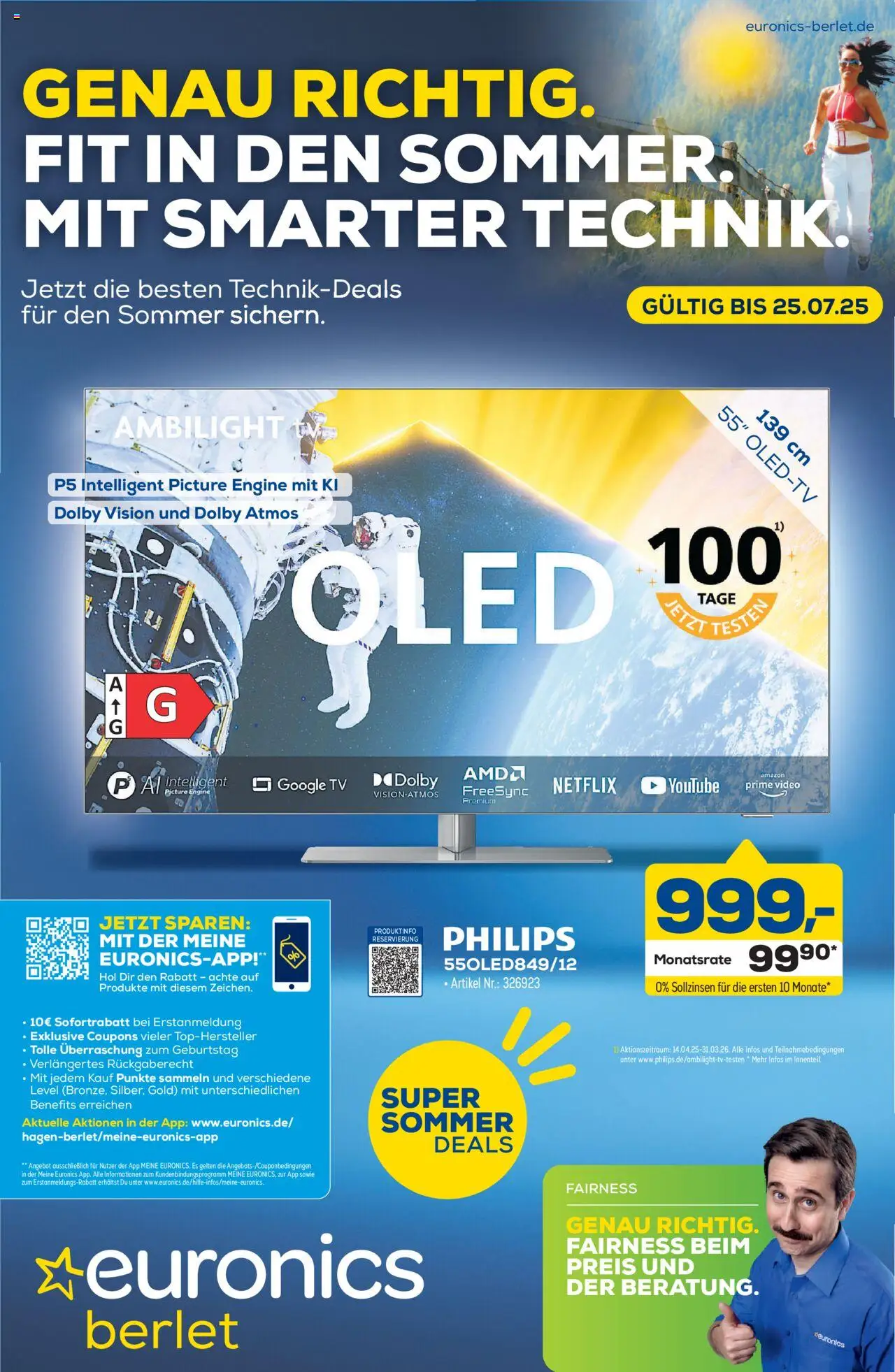 Euronics  Prospekt Berlet - gültig ab dem 17.07.2025 | Seite: 1 | Produkte: Philips, TV, Video