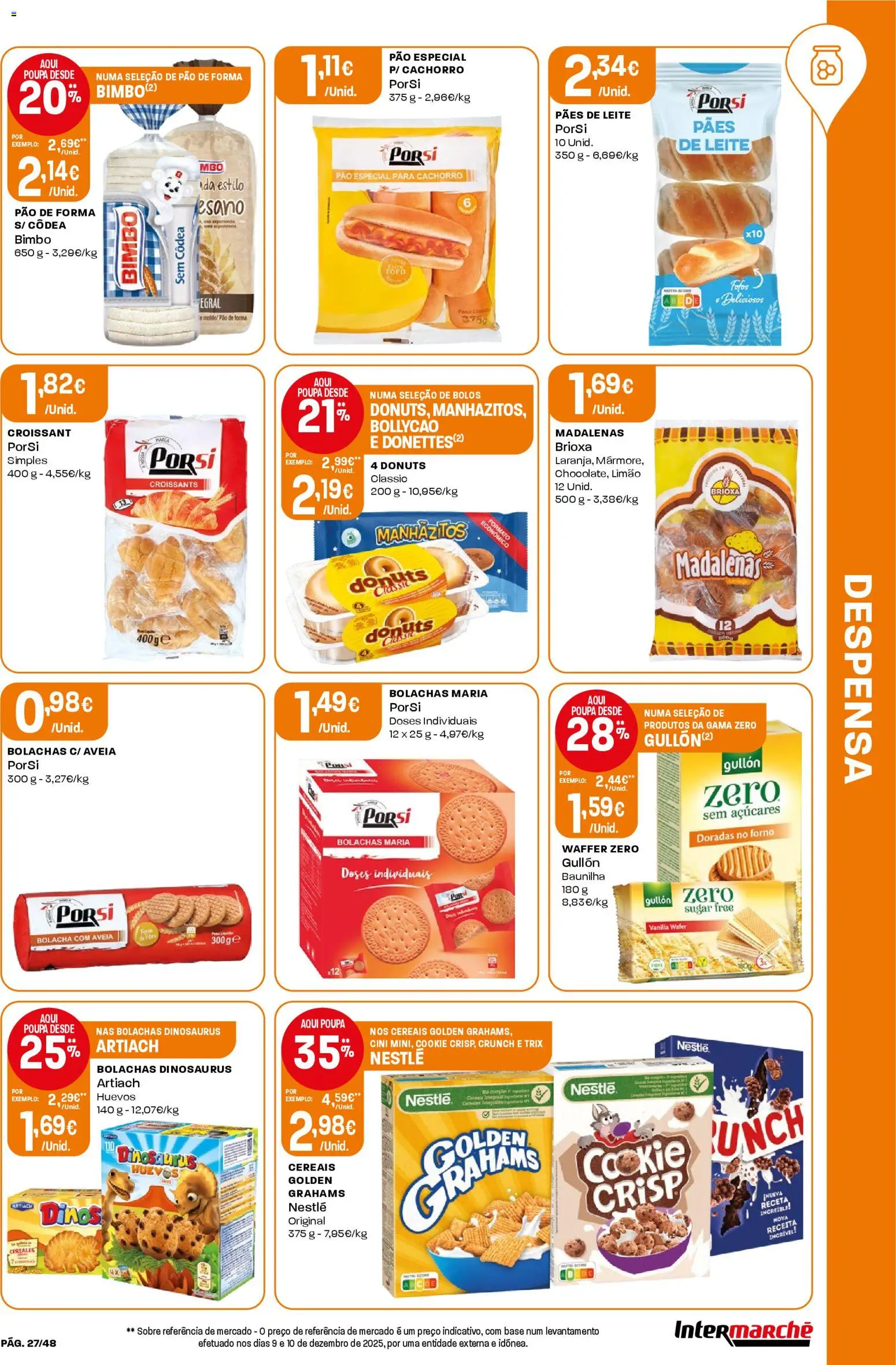 Intermarché folheto │ válido de 15.01.2026 | Página: 27 | Produtos: Pão de forma, Base, Leite, Nestlé
