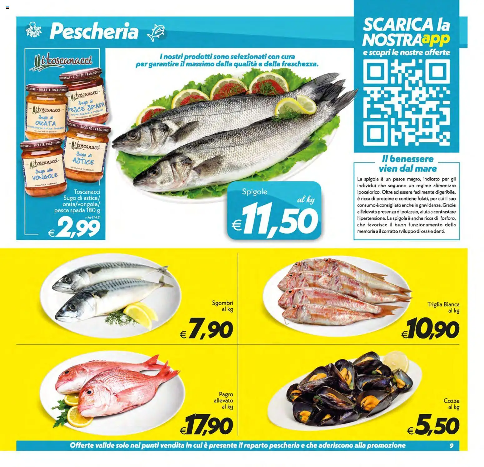 Volantino SuperConveniente del 17.03.2026 | Pagina: 9 | Prodotti: Vongole, Melanzane, Astice, Pesce spada