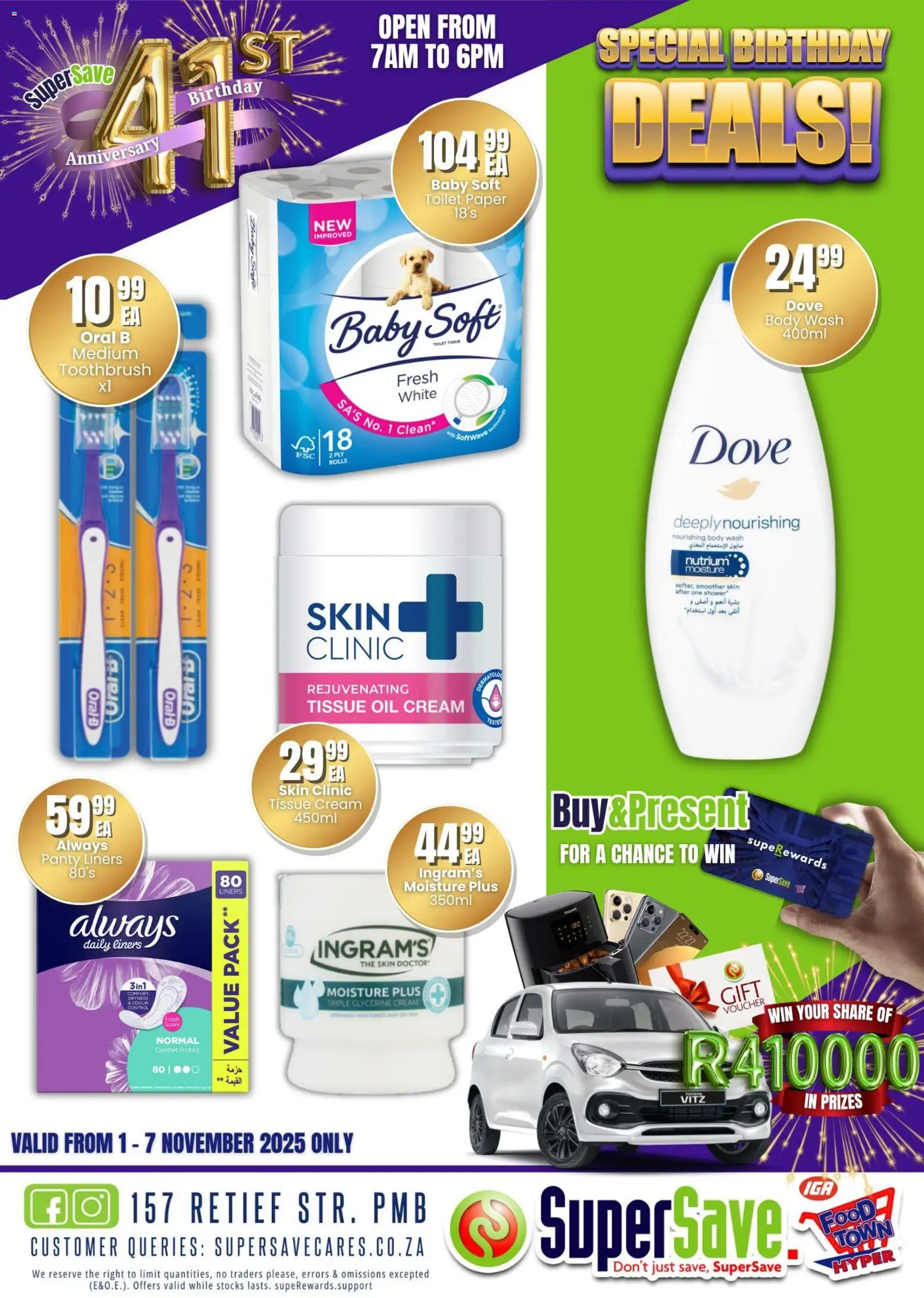 New Super Save catalogue – valid from 31.10.2025 | Page: 39 | Products: Tissue oil, Oil, Cream, Toothbrush