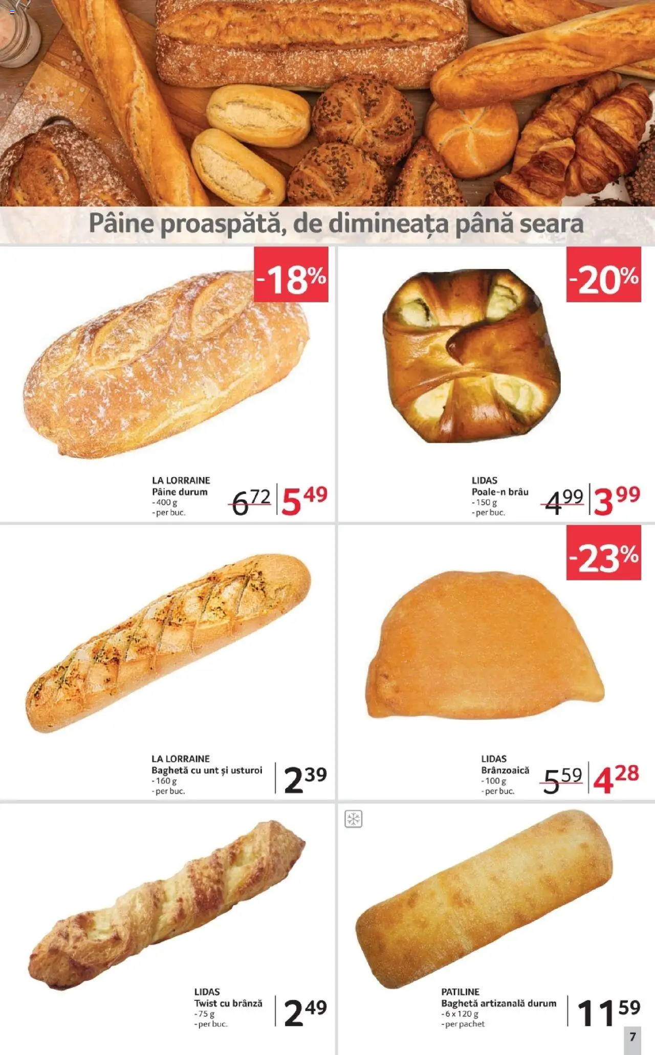 Noul catalog Selgros – valabil de la 03.10.2025 | Pagină: 7 | Produse: Unt, Brânză, Pâine, Usturoi