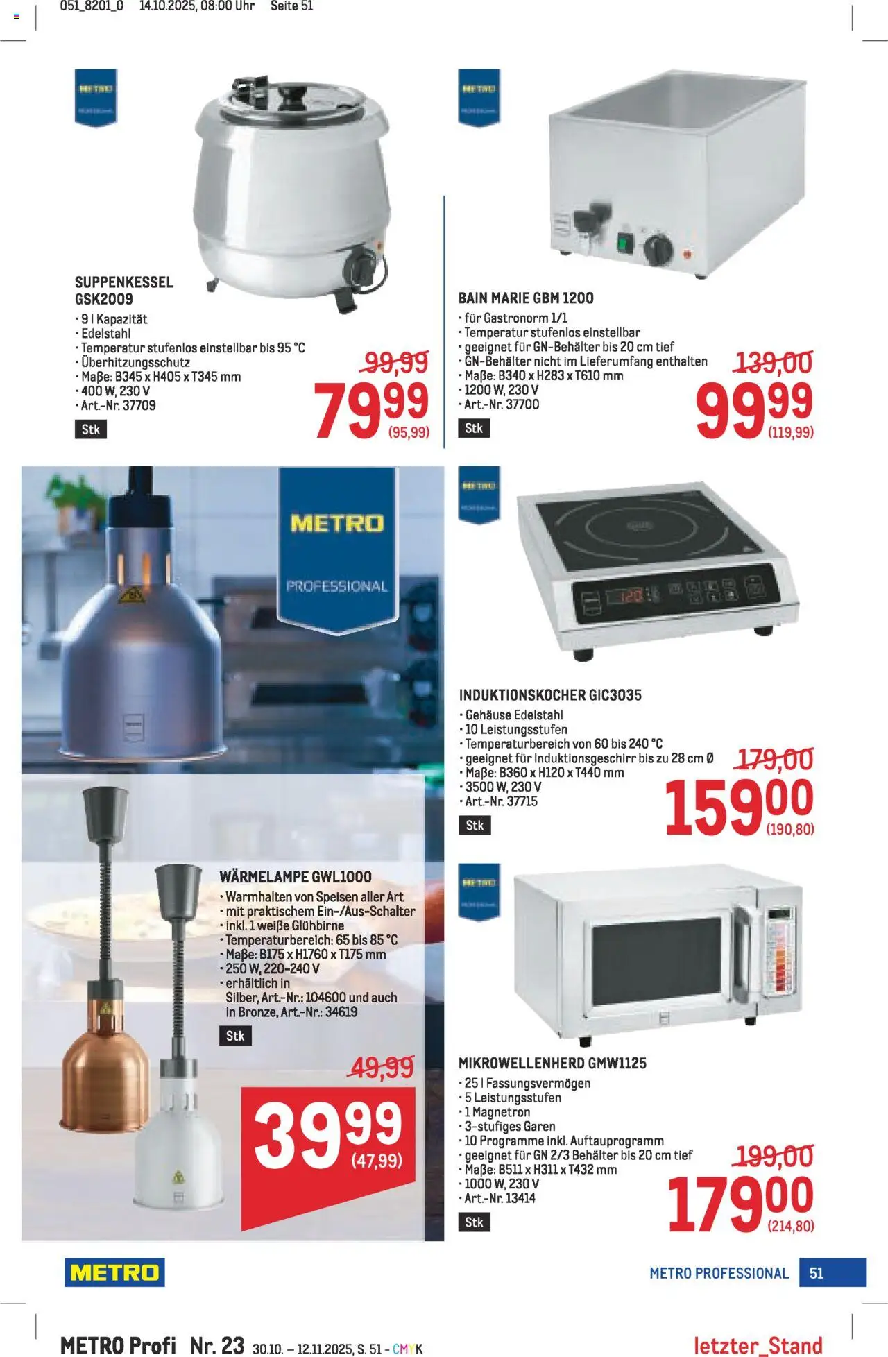 Metro angebote Profi gültig ab 30.10.2025 | Seite: 51 | Produkte: Uhr