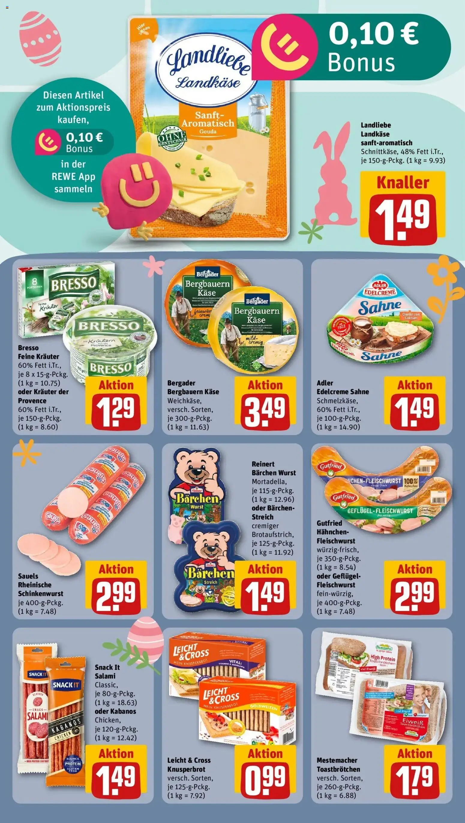 Rewe Prospekt Wallmerod	 – gültig ab 15.03.2026 | Seite: 14 | Produkte: Bresso, Wurst, Salami, Sahne