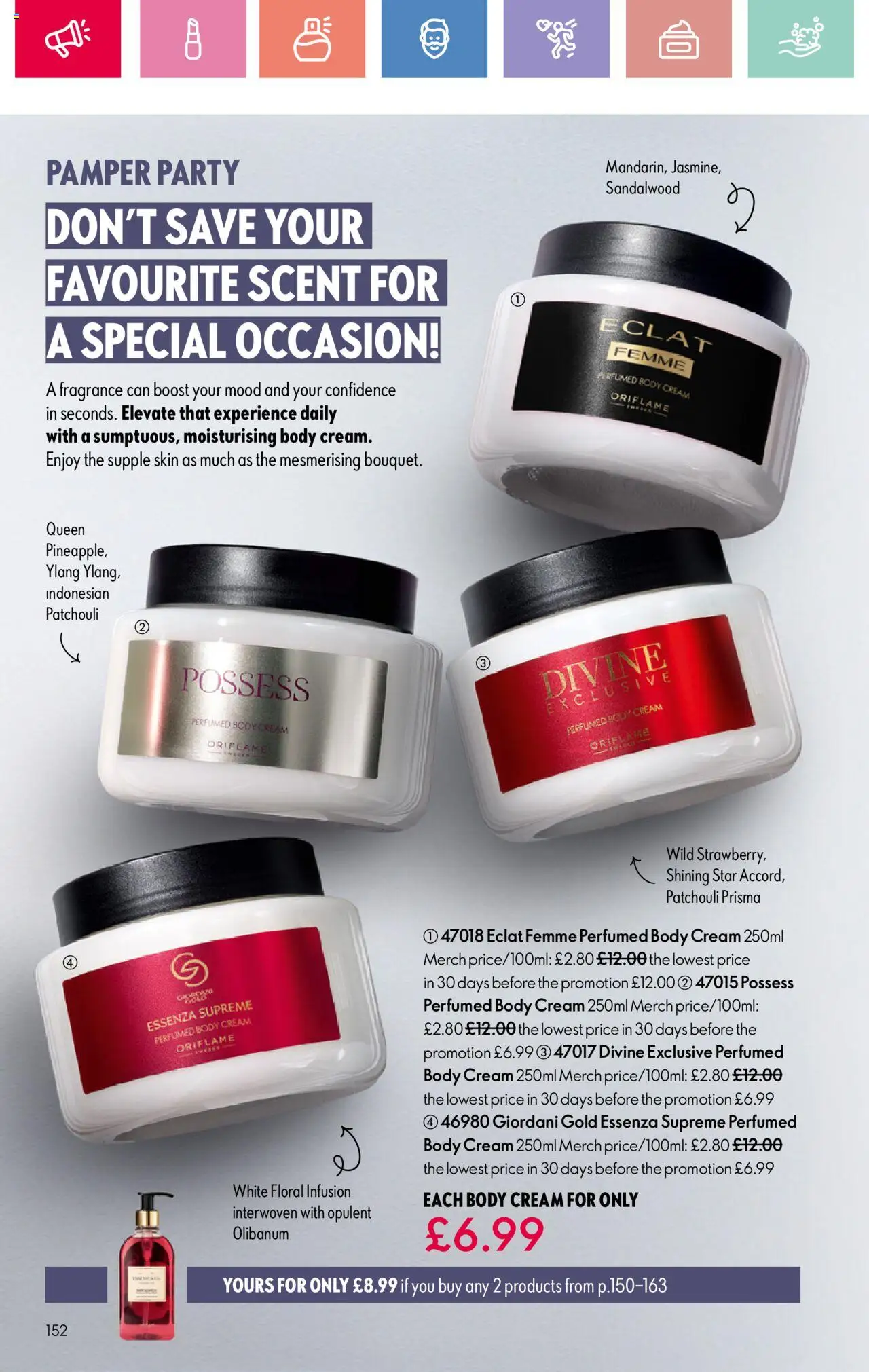  | Page: 152 | Products: Fragrance, Body cream, Cream
