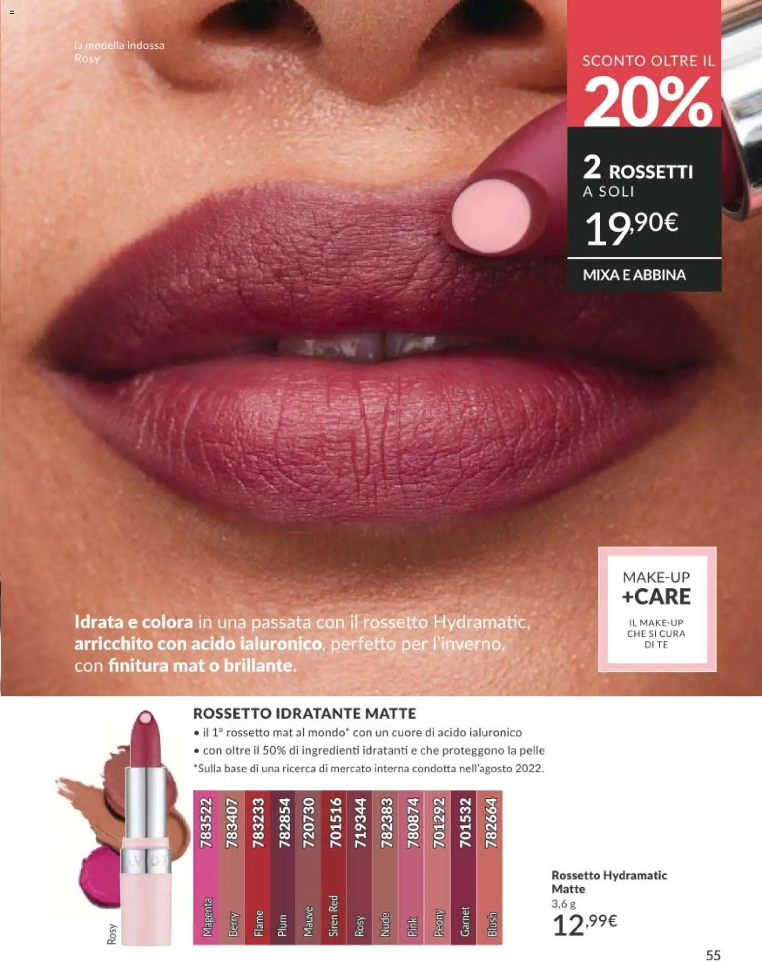 Volantino Avon del 01.05.2026 | Pagina: 55 | Prodotti: Rossetto, Tè, Blush