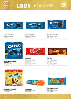Lody KitKat, na patyku, pak. po 20 szt. x 90 ml nr art. 138496, w rożku, pak. po 24 szt. x 110 ml nr art. 138499 od 14.05.2025 | Strona: 14