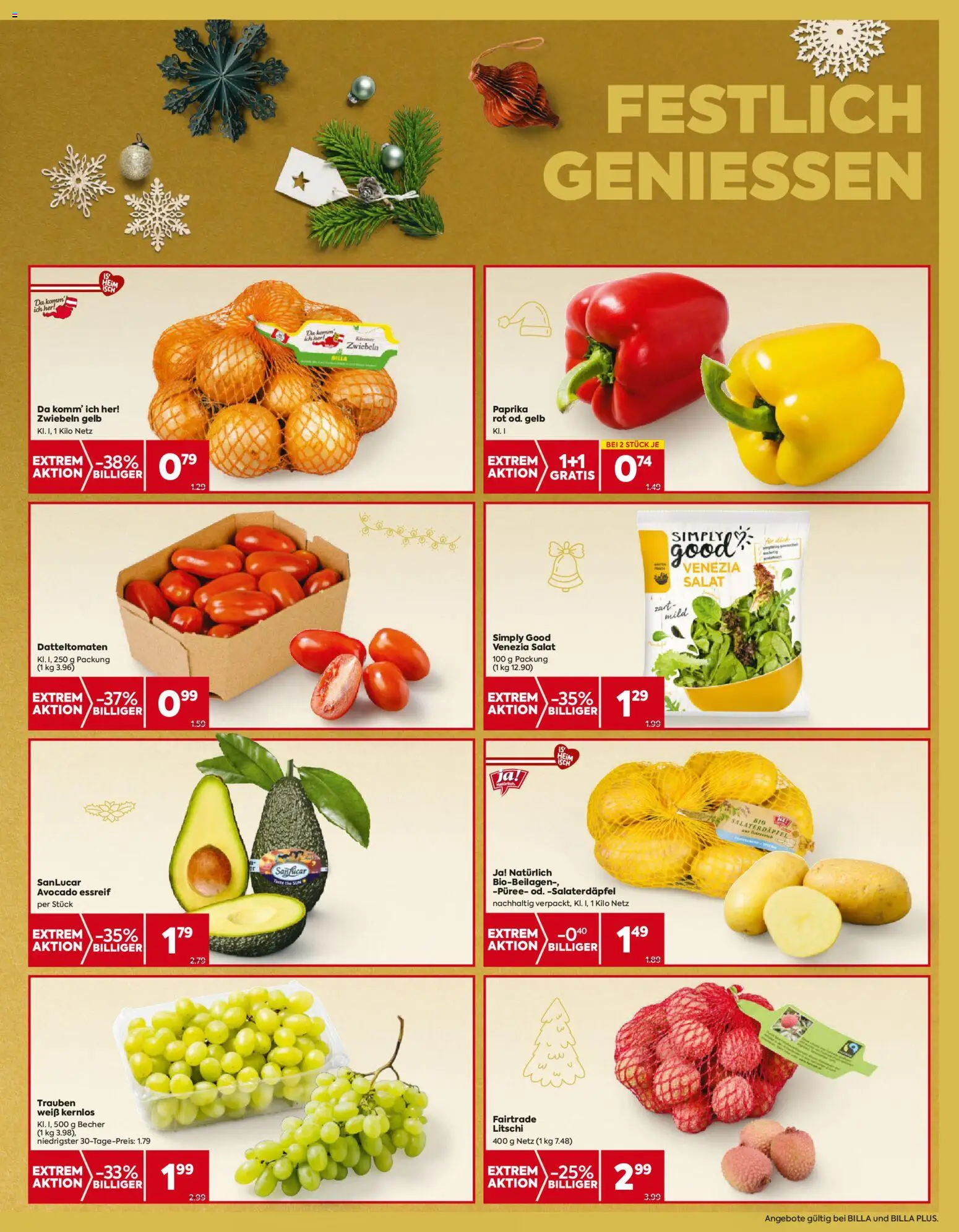 Billa Flugblatt - Salzburg gültig ab 18.12.2025 | Seite: 7 | Produkte: Salat, Avocado, Zwiebeln