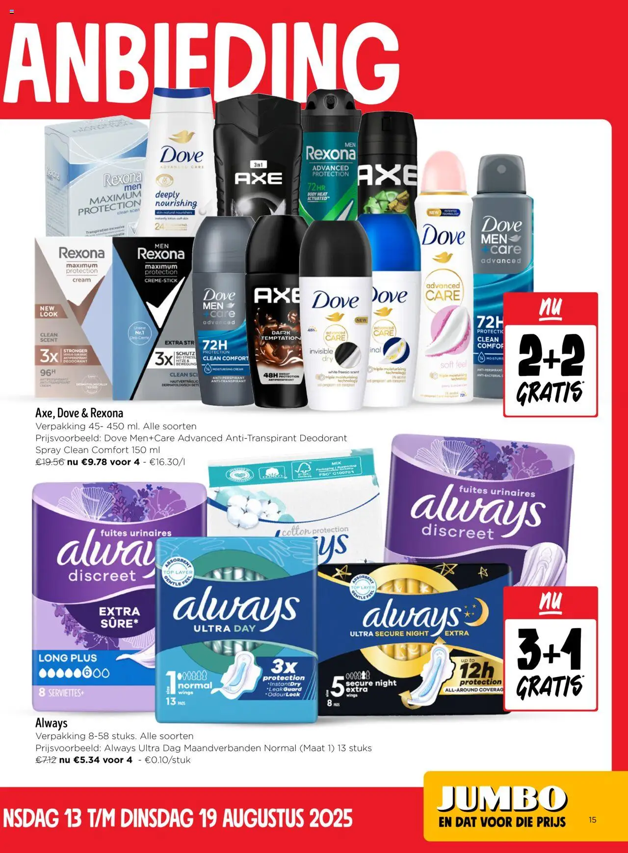  | Pagina: 15 | Producten: Deodorant, Antitranspirant