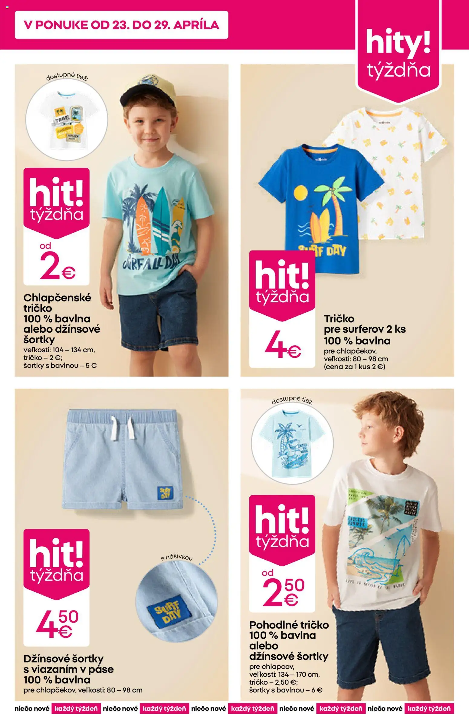 Nové Pepco akcie – leták je platný od 23.04.2026 | Strana: 3 | Produkty: Tričko