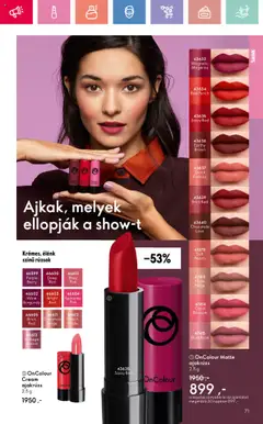 Oriflame akciós ujság - amely érvényes a következő dátumtól: 17.08.2025 | Oldal: 71 | Termékek: Smink, Ajakrúzs
