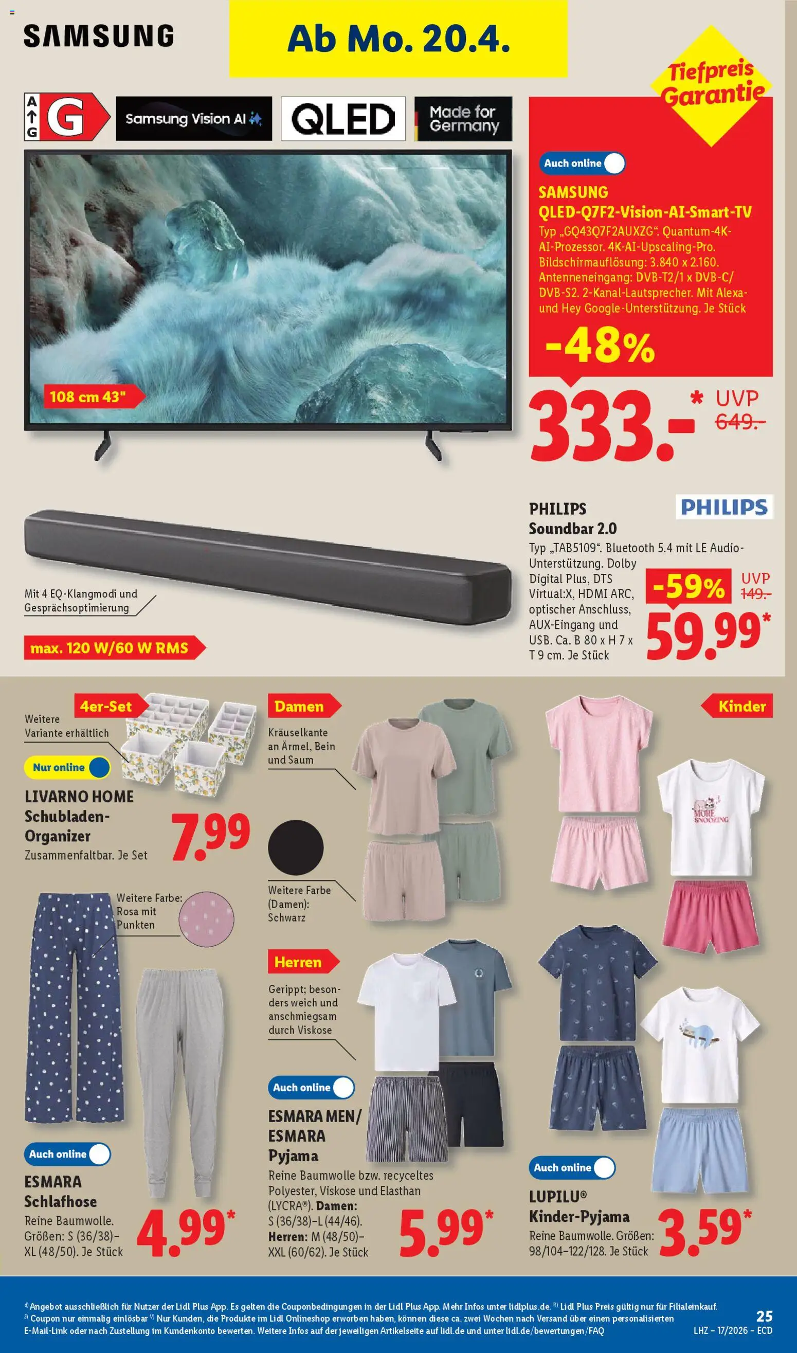 Lidl Německo leták od 20.04.2026 | Strana: 41 | Produkty: Organizér, Audio, Samsung, Kinder