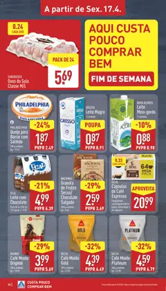 Pré-visualização Aldi folheto válido de 13.04.2026 | Página: 26 | Produtos: Salmão, Leite, Ovos, Café