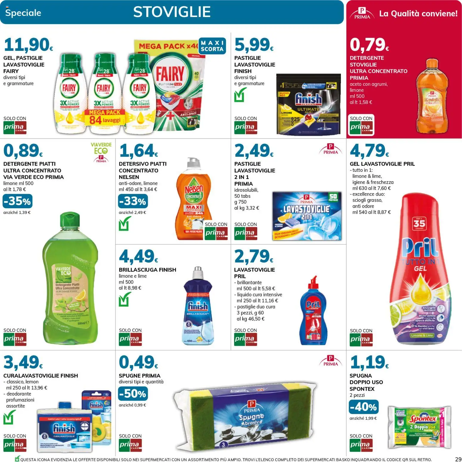 Volantino Basko del 10.03.2026 | Pagina: 29 | Prodotti: Spugna, Deodorante, Detergente, Aceto