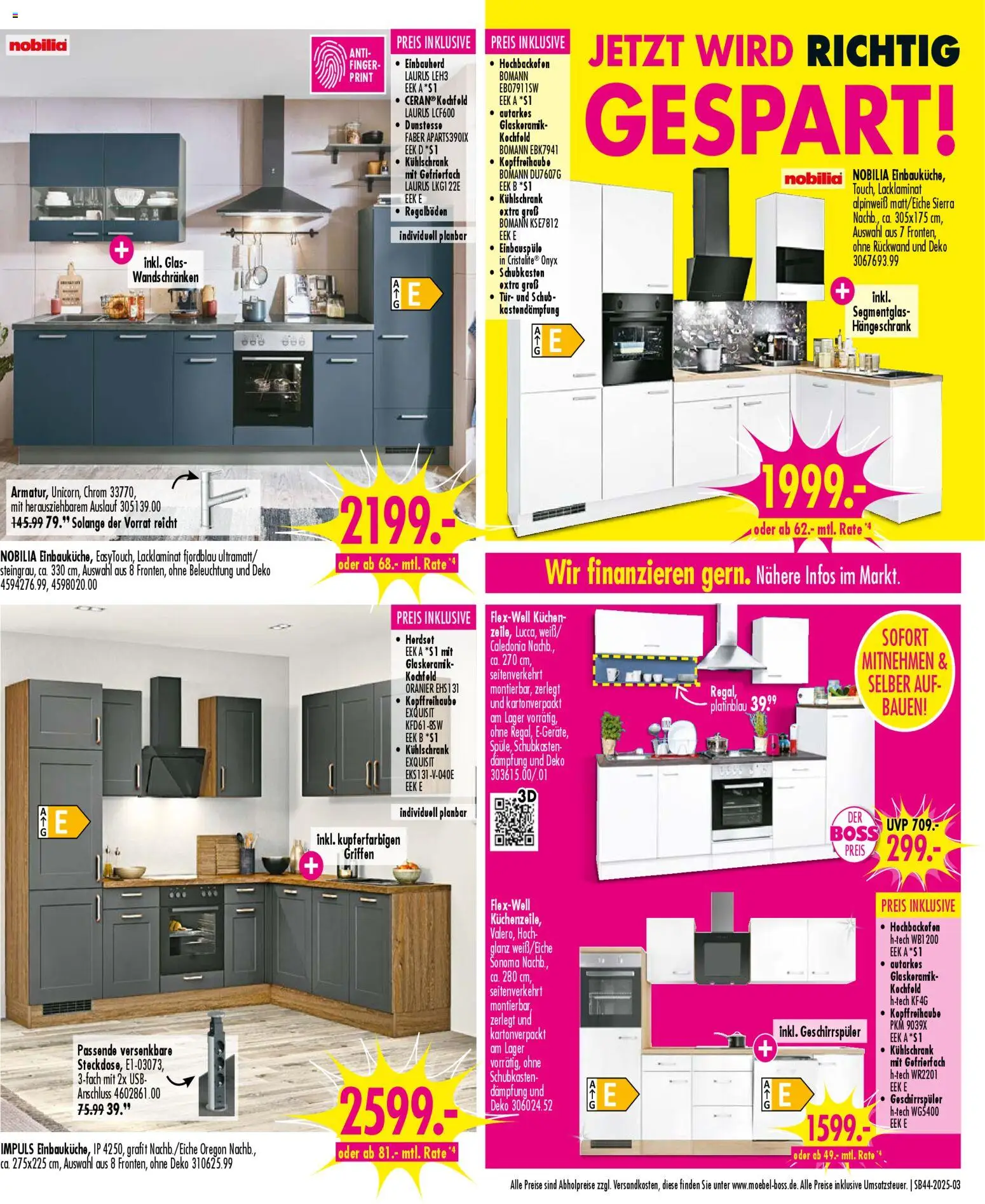 SB Möbel Boss Prospekt - Mainz	 – gültig ab 25.10.2025 | Seite: 3 | Produkte: Geschirrspüler, Regal, Tür, Kochfeld