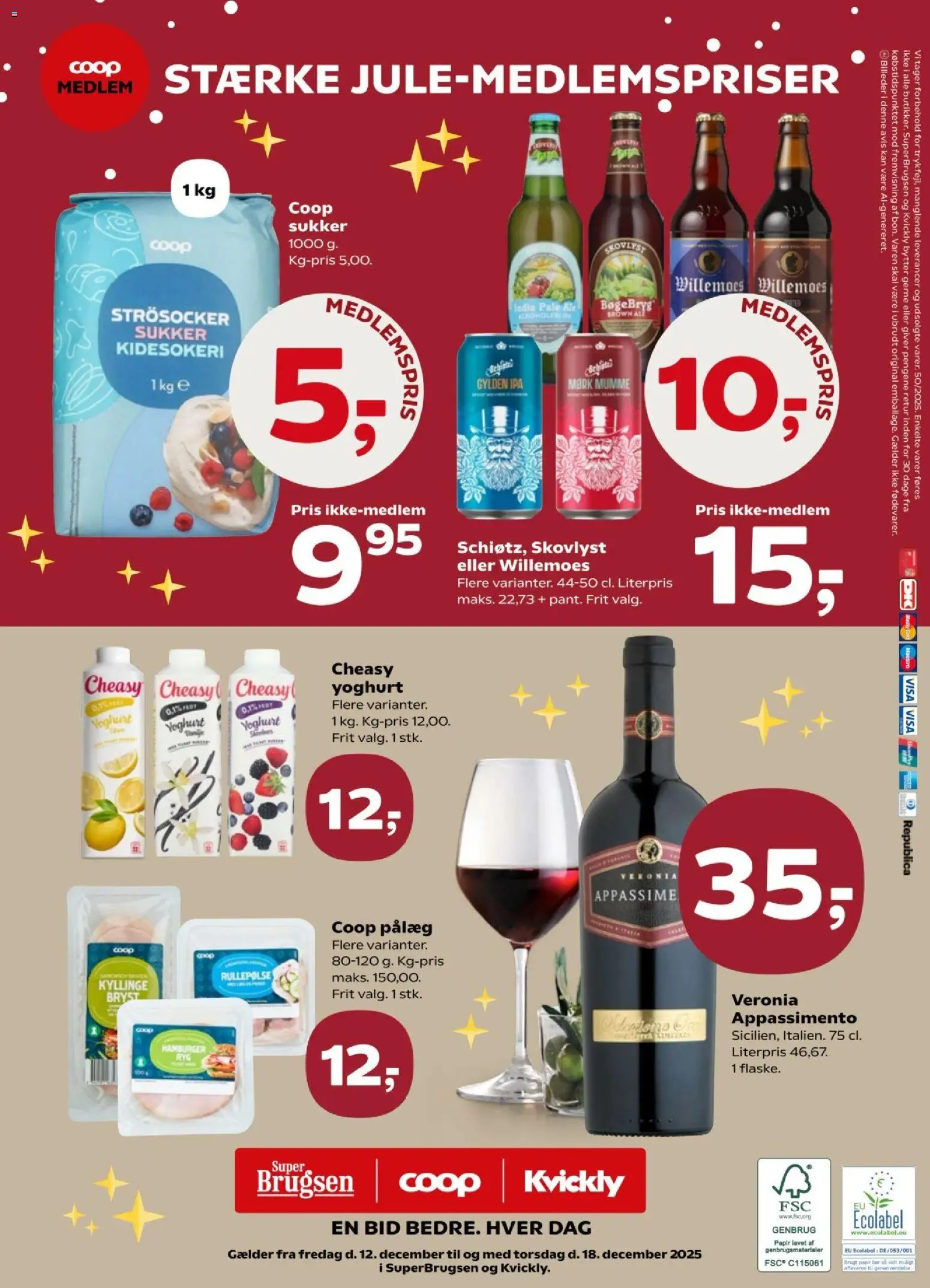 Kvickly tilbudsavis – gyldig fra 12.12.2025 | Side: 50 | Produkter: Yoghurt, Pålæg, Rullepølse, Sukker