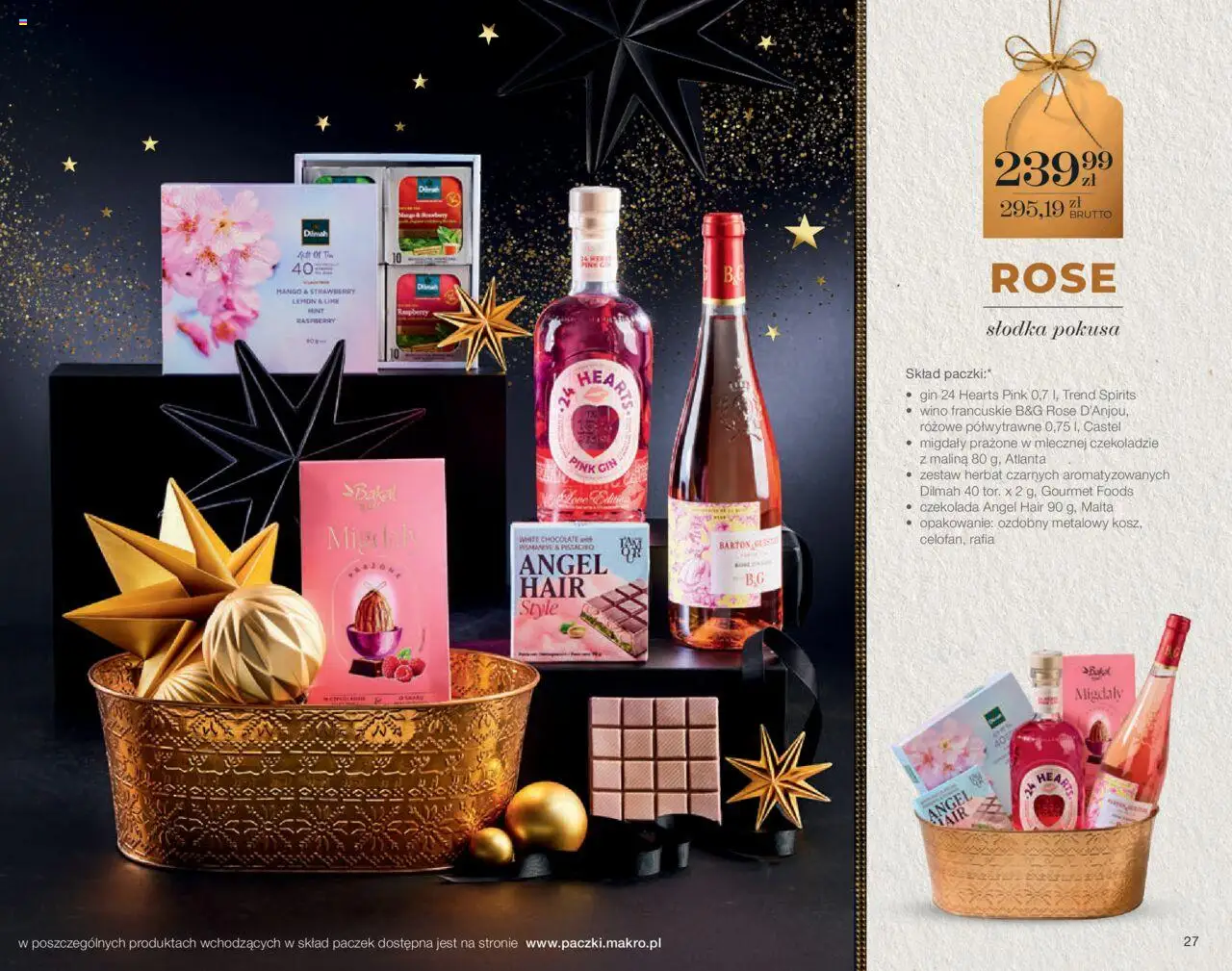 Makro Gazetka - Świat prezentów od 06.10.2025 | Strona: 27 | Produkty: Pączki, Czekolada, Wino, Gin