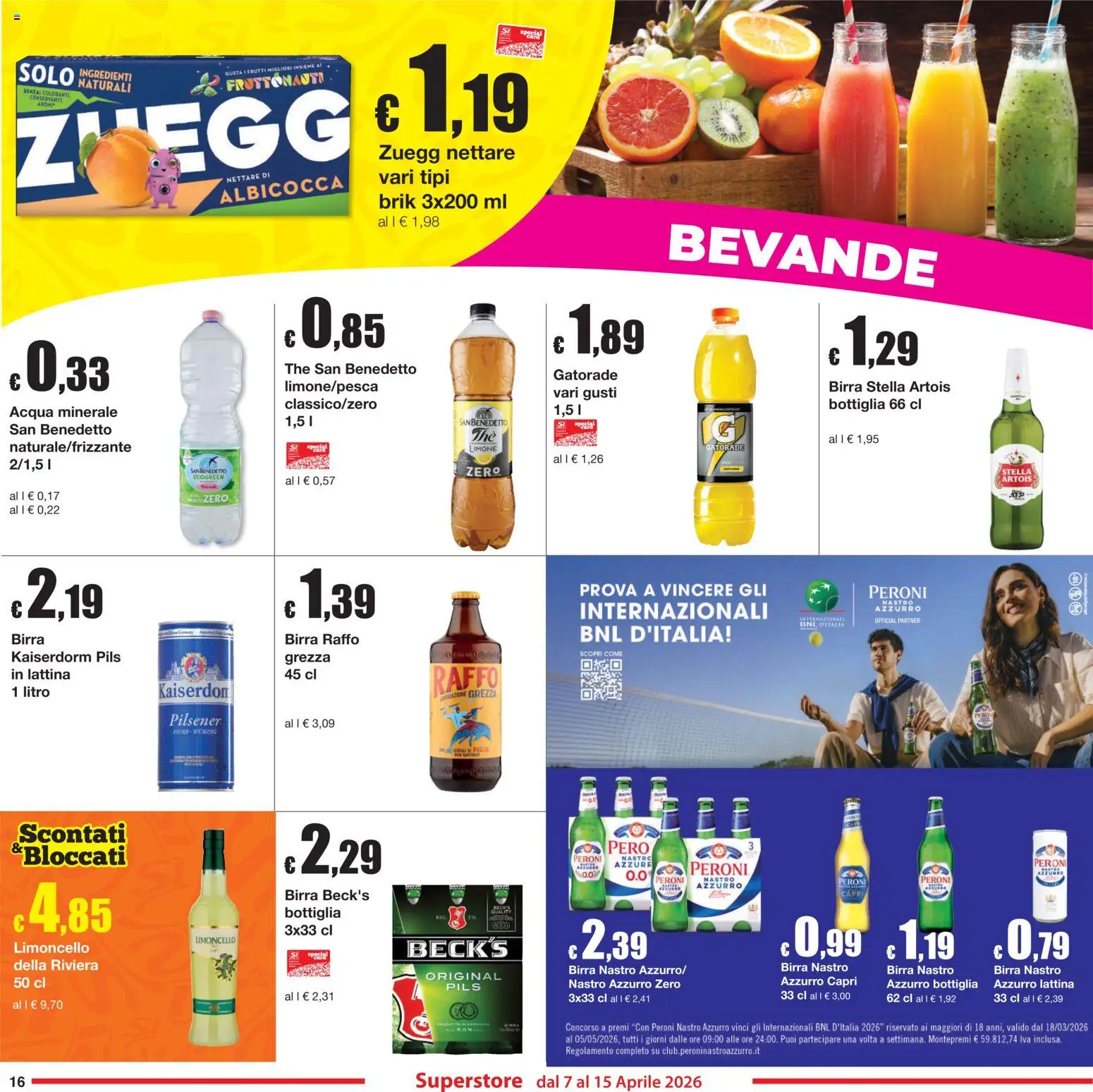 Volantino Sì con Te del 07.04.2026 | Pagina: 16 | Prodotti: Birra, The, Limoncello, Acqua minerale