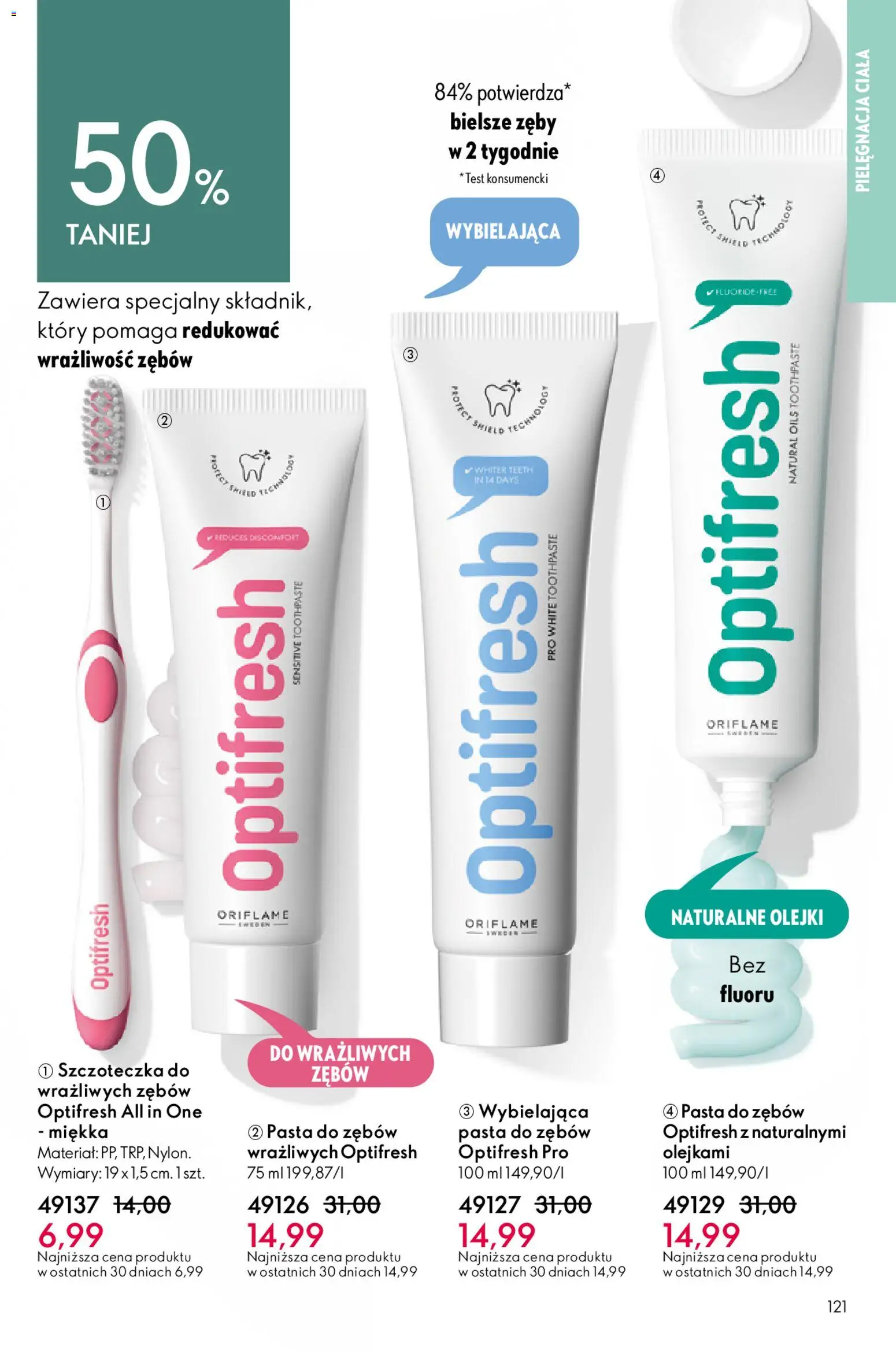 Oriflame Katalog 6 2026 od 15.04.2026 | Strona: 121 | Produkty: Pasta do zębów