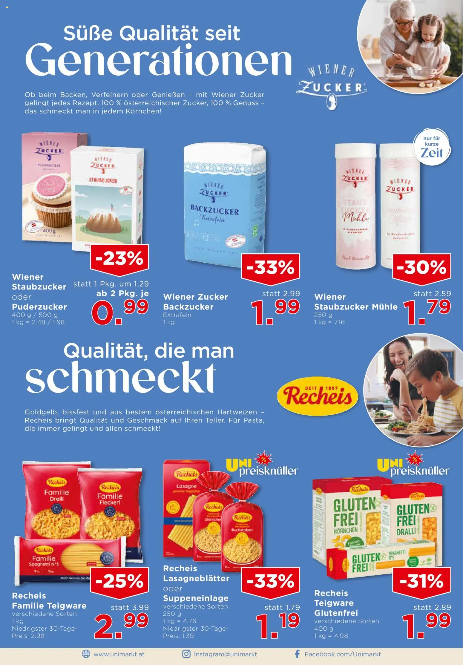 Unimarkt Flugblatt gültig ab 19.11.2025 | Seite: 10 | Produkte: Zucker, Mühle, Hajdina liszt