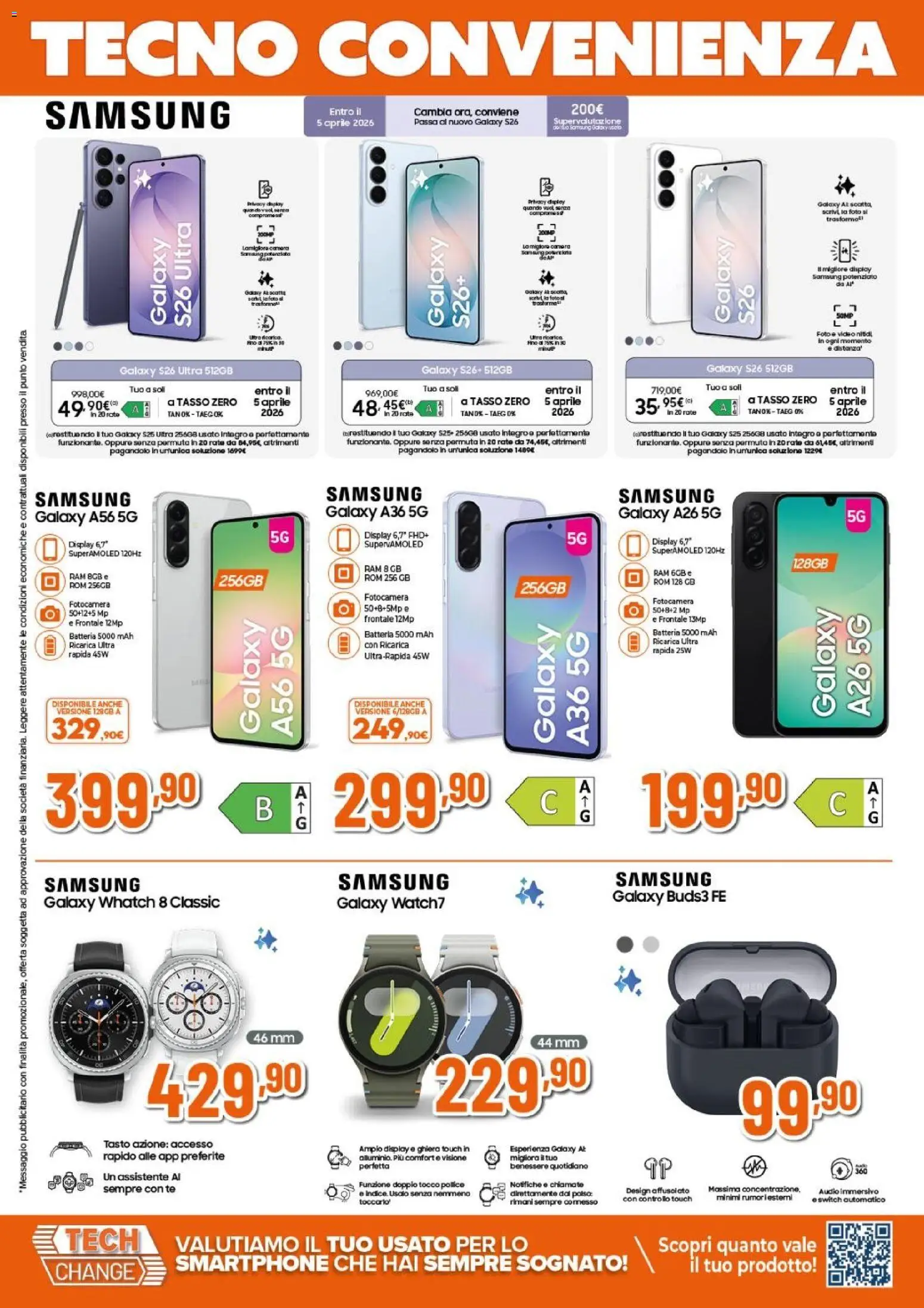 Volantino Expert del 26.03.2026 | Pagina: 2 | Prodotti: Samsung Galaxy, Audio, Batteria, Samsung