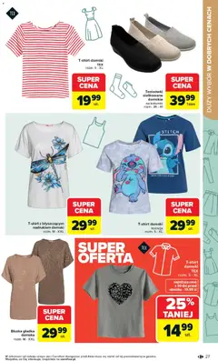 Pogląd oferty "Carrefour gazetka - Łap super okazje" - ważna od 27.04.2026 | Strona: 27 | Produkty: Bluzka, Tenisówki
