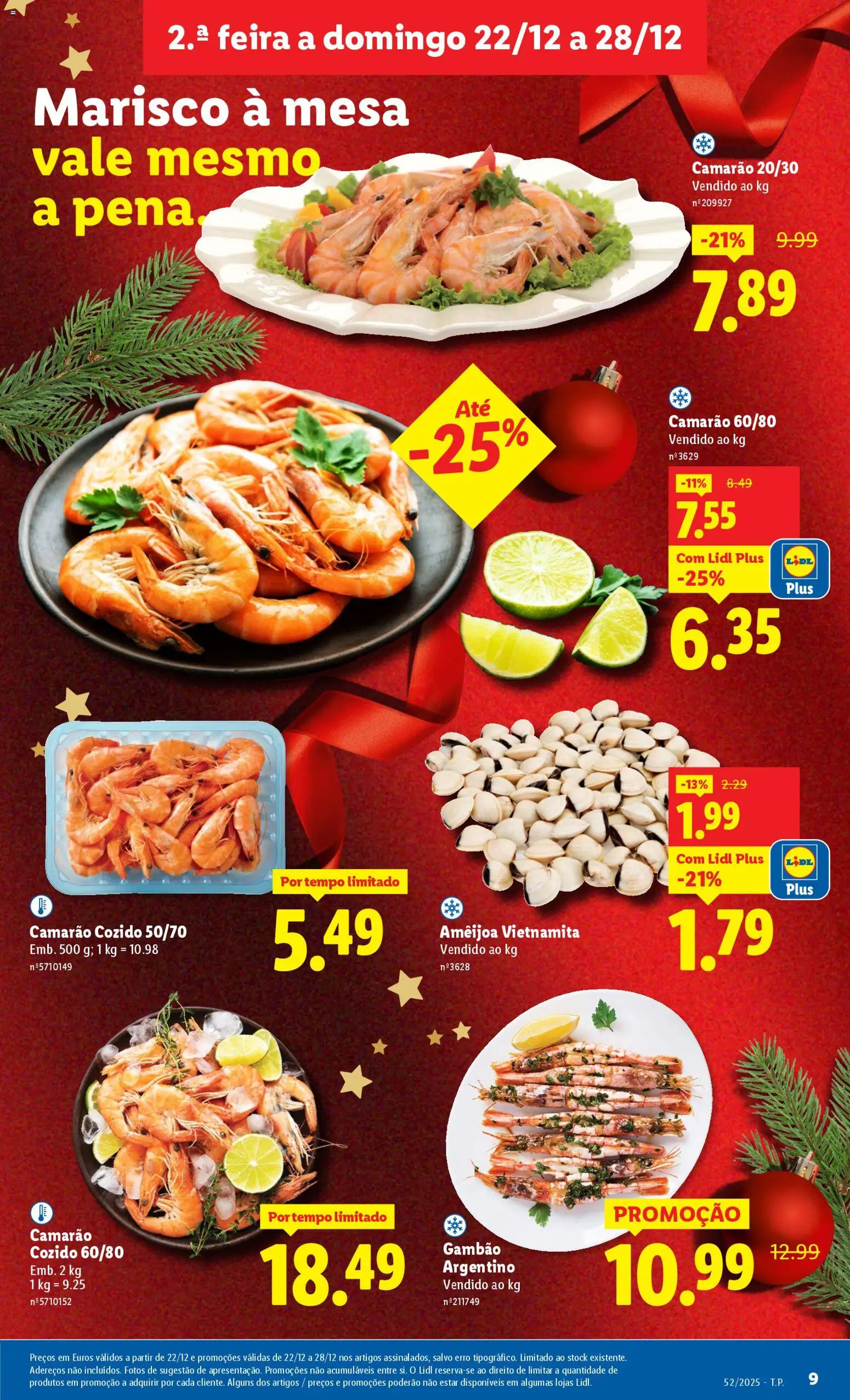 Lidl folheto │ válido de 22.12.2025 | Página: 9 | Produtos: Camarão, Mesa