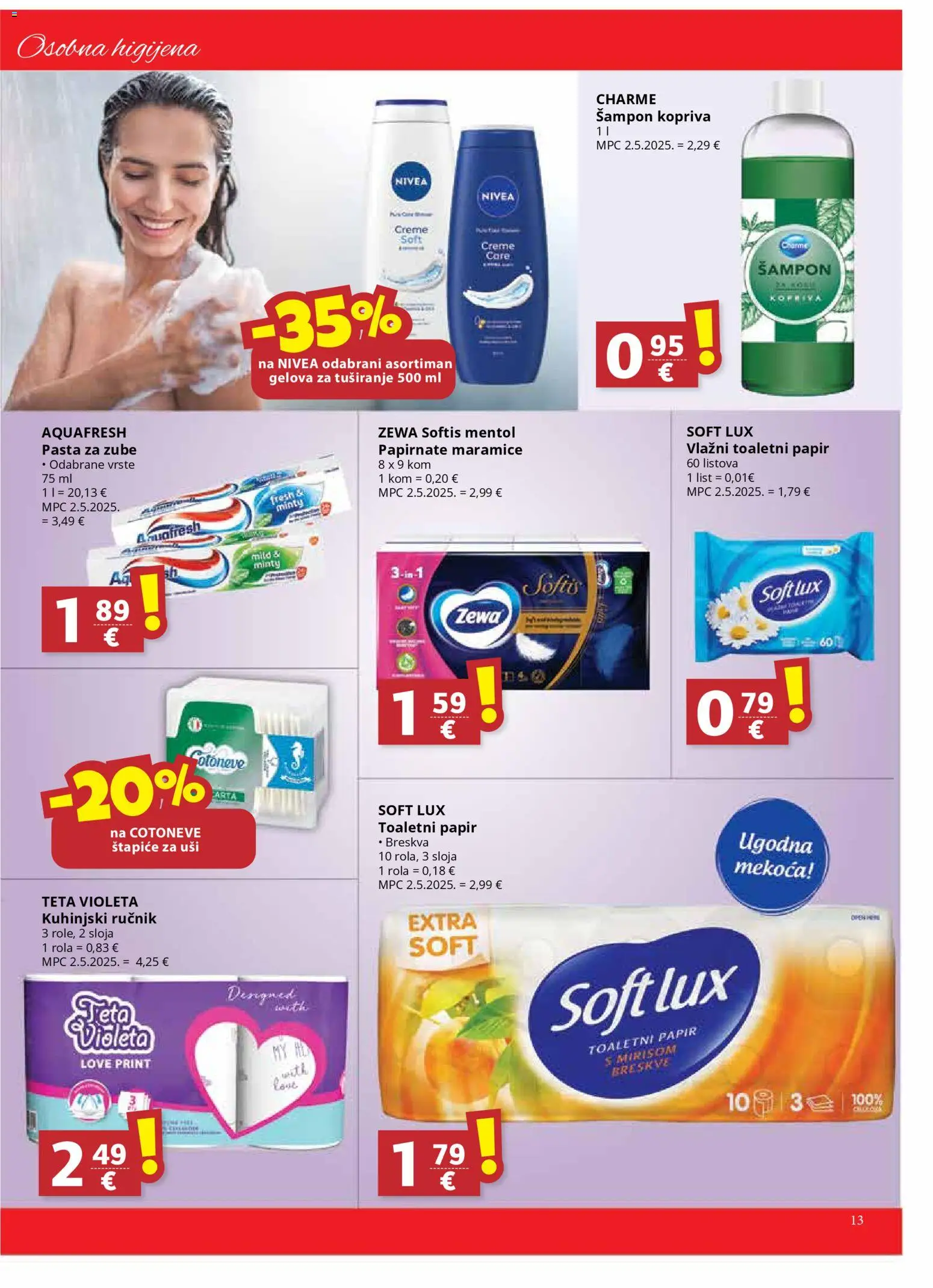 Djelo katalog | vrijedi od 02.01.2026 | Stranica: 13 | Proizvodi: Pasta za zube, Breskva, Pasta, Nivea