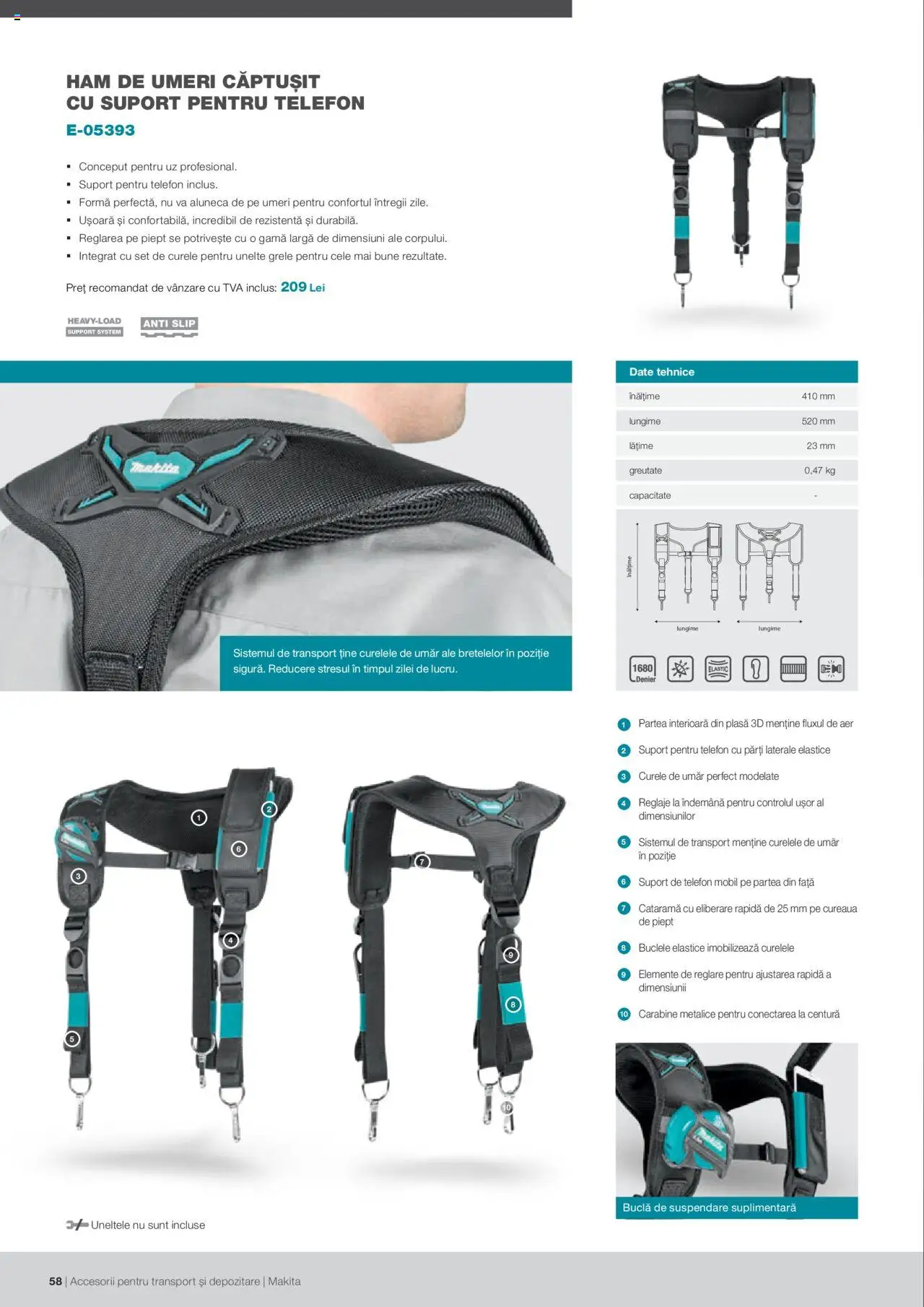 Makita catalog - Accesorii pentru transport si depozitare   – valabil de la 06.09.2021 | Pagină: 58