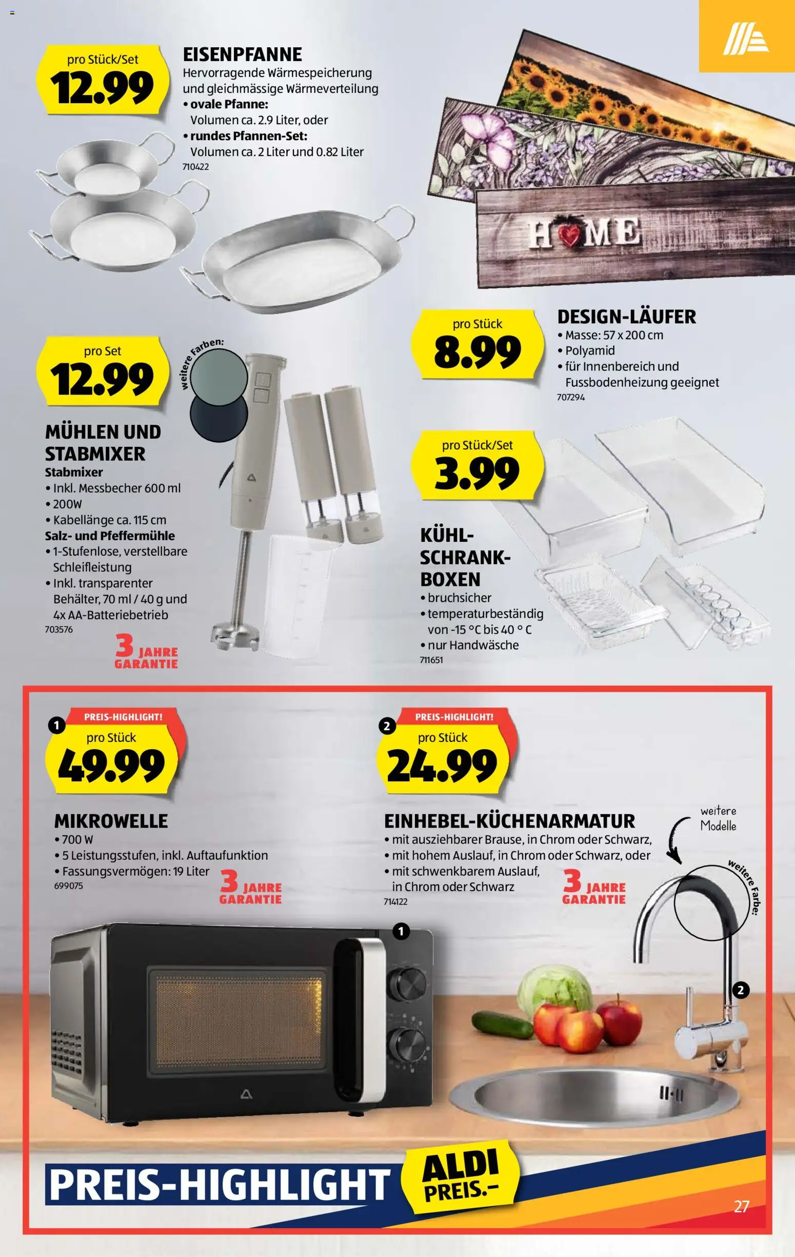 Aldi aktionen – gültig ab 30.04.2026 | Seite: 27 | Produkte: Schrank, Salz, Stabmixer, Mikrowelle