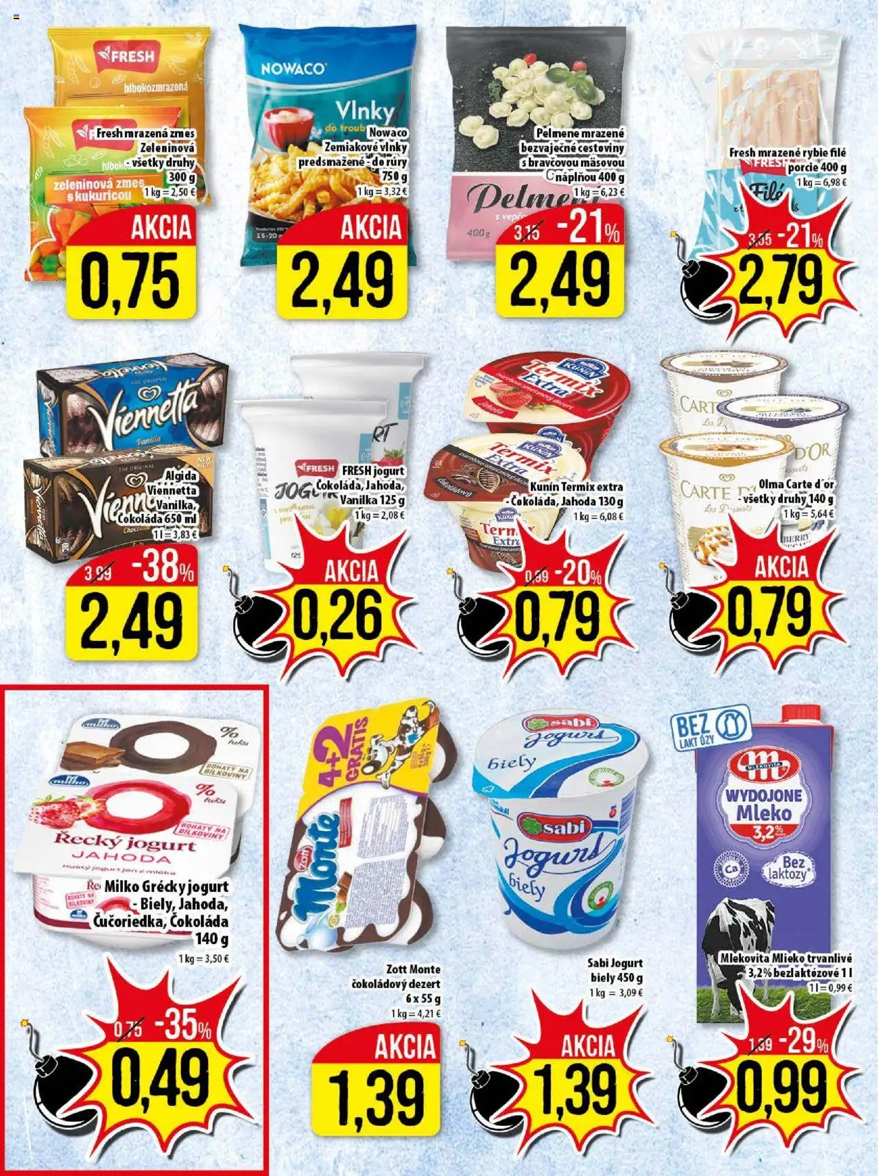 Nové Klas akcie – leták je platný od 13.10.2025 | Strana: 8 | Produkty: Jogurt, Cestoviny, Grécky jogurt, Čokoláda