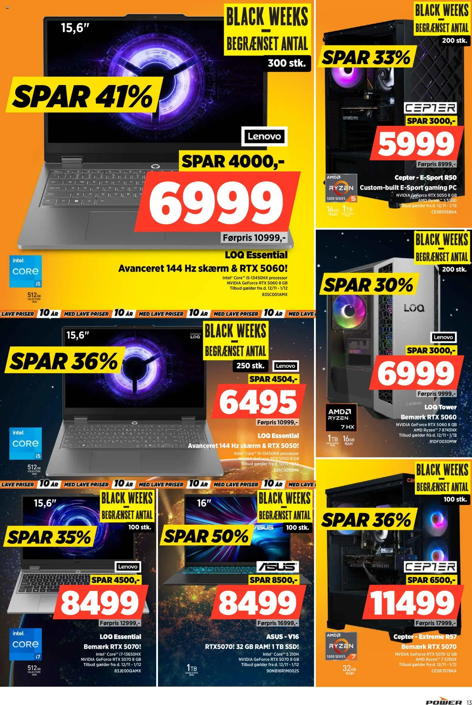 Power tilbudsavis – gyldig fra 28.11.2025 | Side: 13 | Produkter: Skærm, PC, Gaming PC, SSD