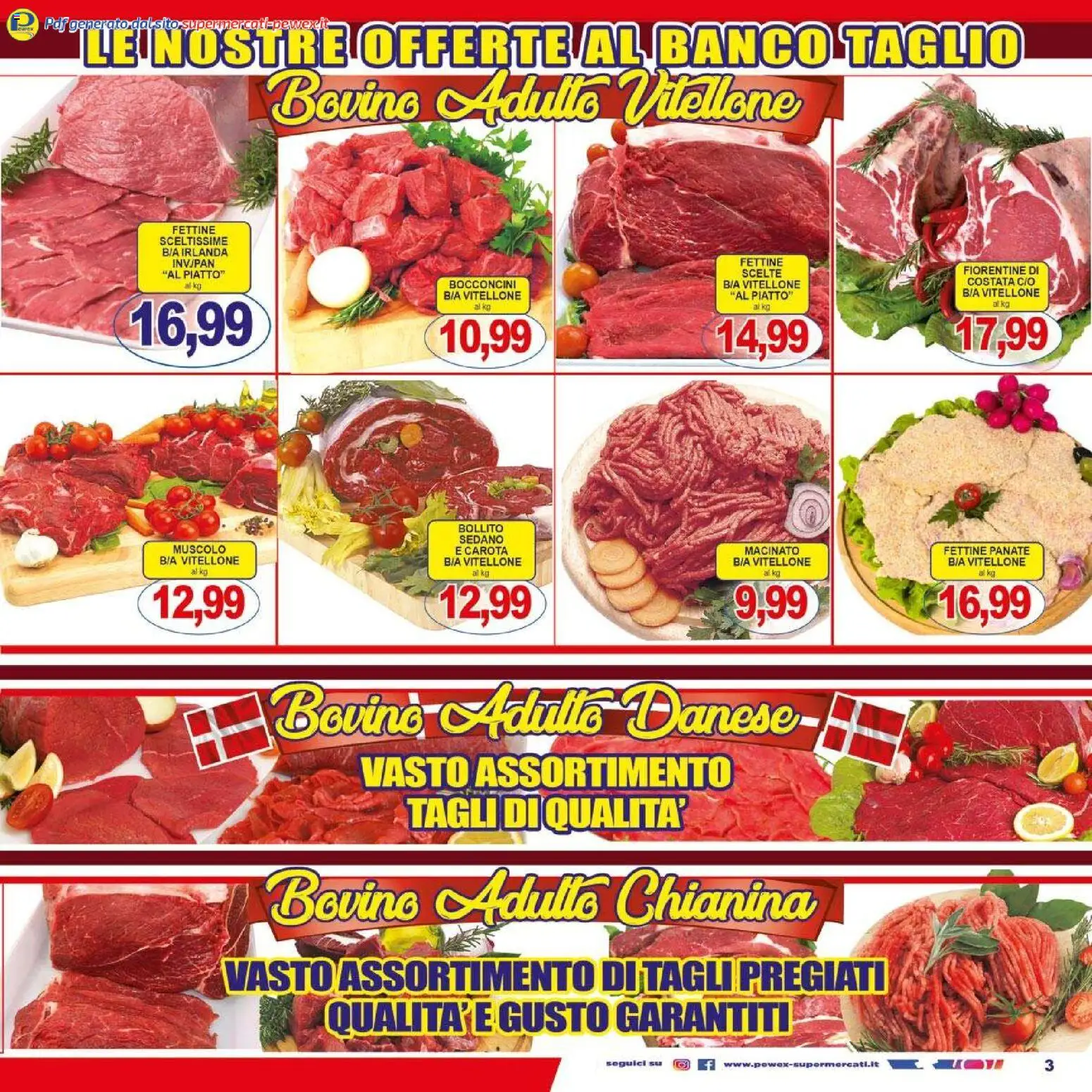 Volantino Pewex del 29.10.2025 | Pagina: 3 | Prodotti: Carota, Sedano, Piatto, Macinato