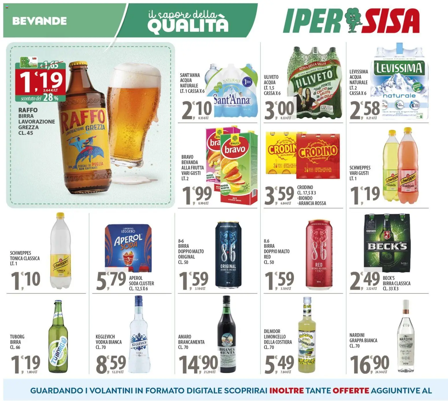 Volantino SISA del 25.11.2025 | Pagina: 14 | Prodotti: Birra, Cereali, Acqua, Cedrata