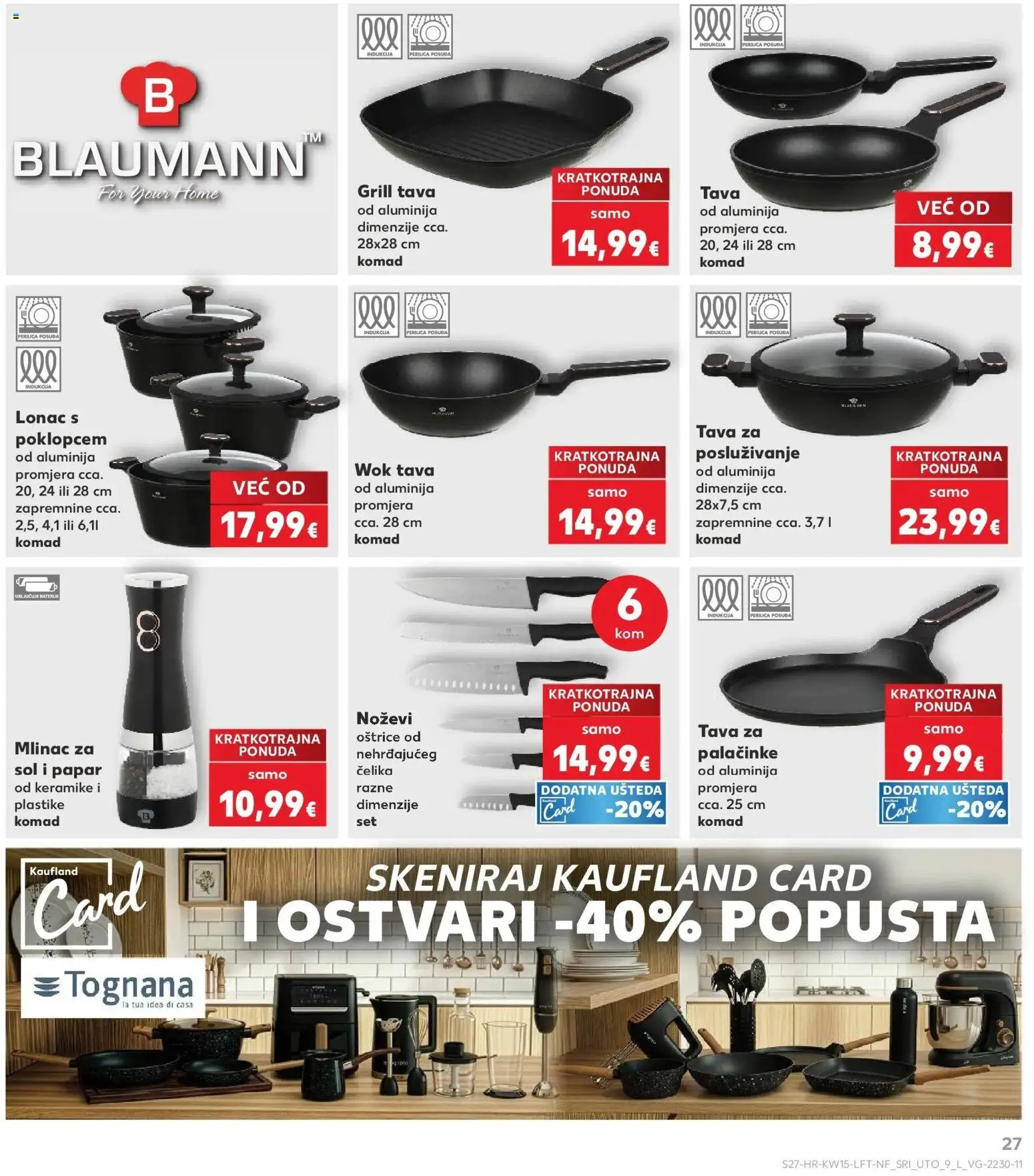 Kaufland katalog | vrijedi od 08.04.2026 | Stranica: 27 | Proizvodi: Tognana, Grill tava, Papar, Tava