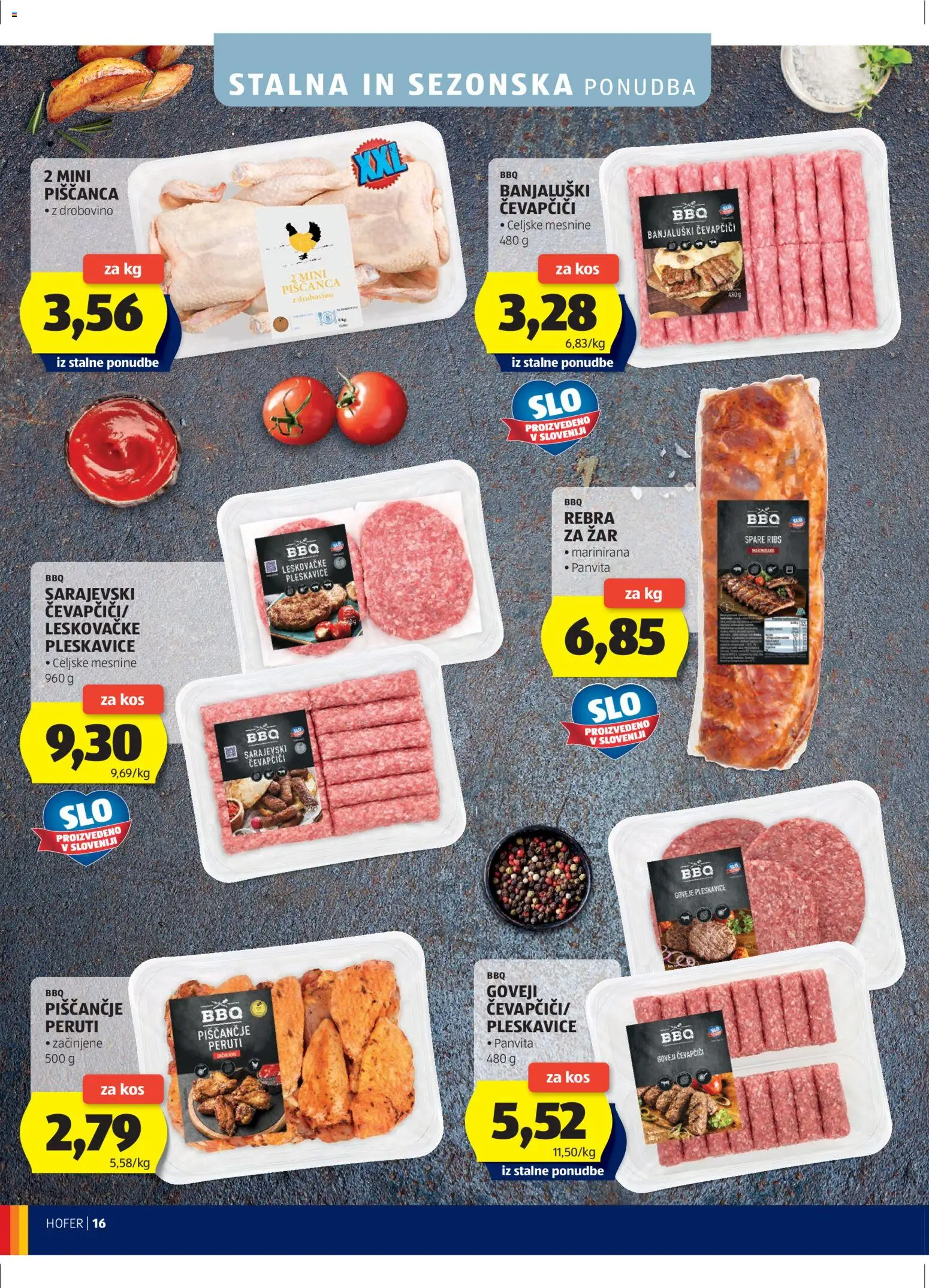 Hofer SI katalog | vrijedi od 15.04.2026 | Stranica: 16 | Proizvodi: Ćevapčići