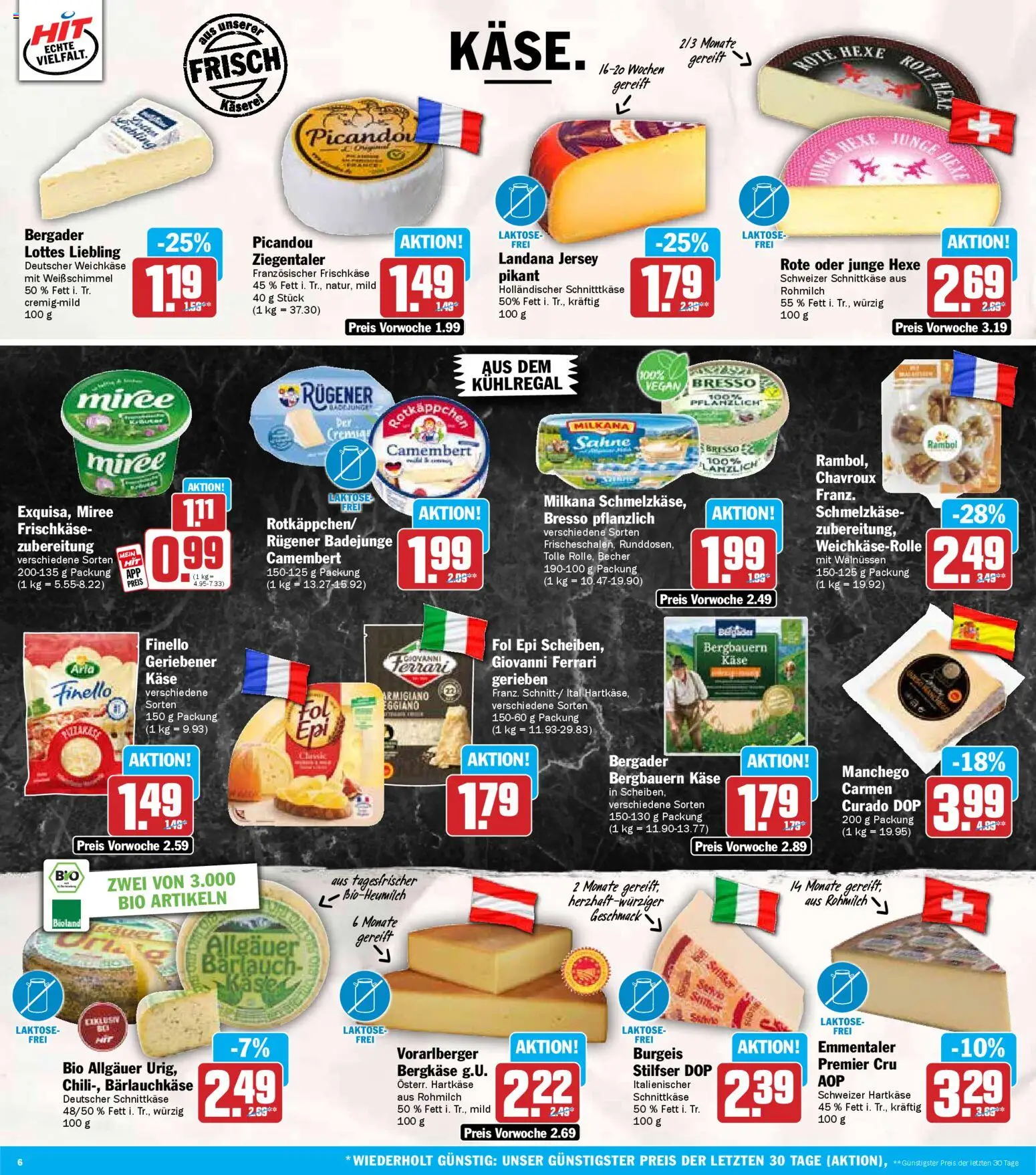 HIT Prospekt 	 – gültig ab 05.01.2026 | Seite: 6 | Produkte: Milkana, Bresso, Sahne, Frischkase