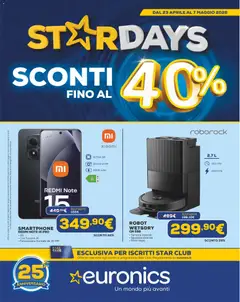 Anteprima del volantino Euronics volantino Star Days valido a partire dal 23.04.2026