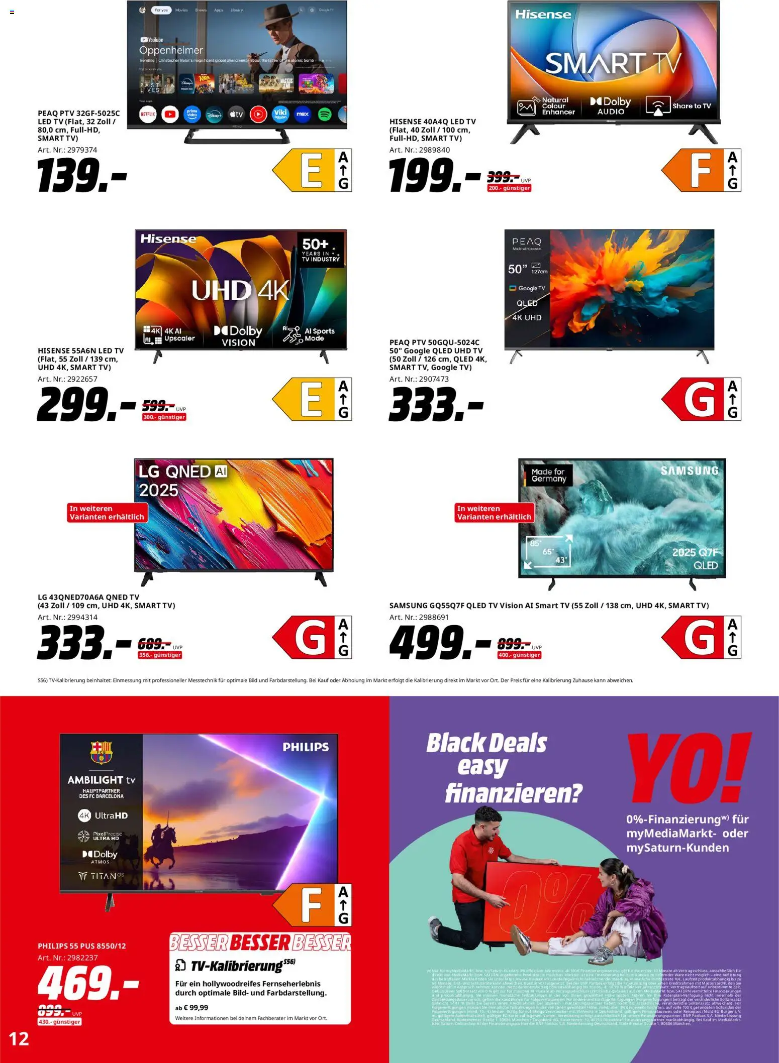 Media Markt - Black Friday  – gültig ab 28.10.2025 | Seite: 12 | Produkte: Philips, Hisense, Samsung, TV