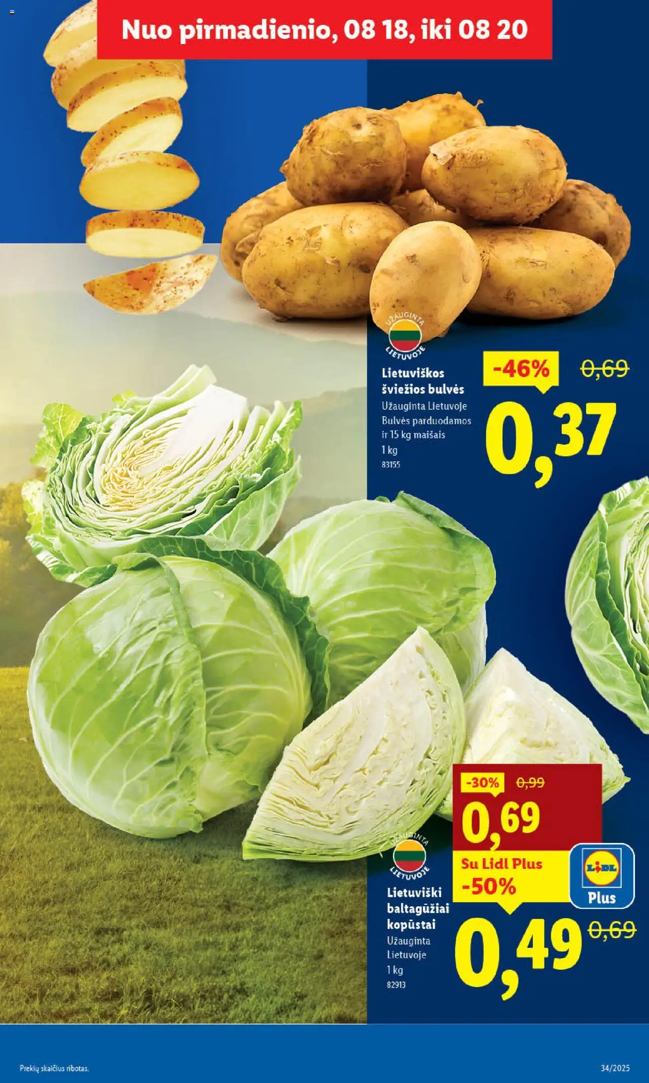 LIDL leidinys│galioja nuo 18.08.2025 | Puslapis: 3 | Prekių: Bulvės