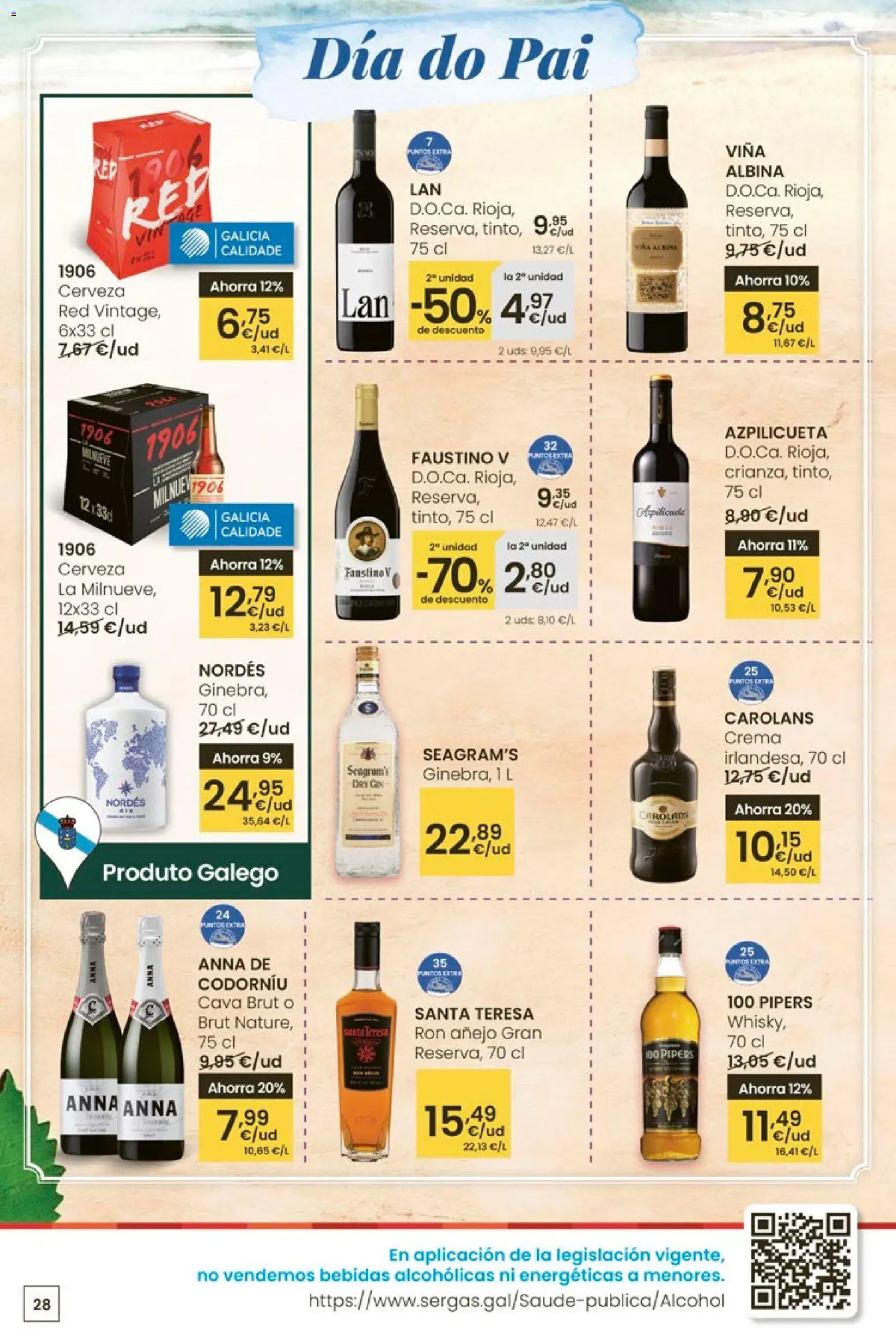 Eroski - Oferta │ válido desde el 12.03.2026 | Página: 28 | Productos: Ron, Cerveza, Crema