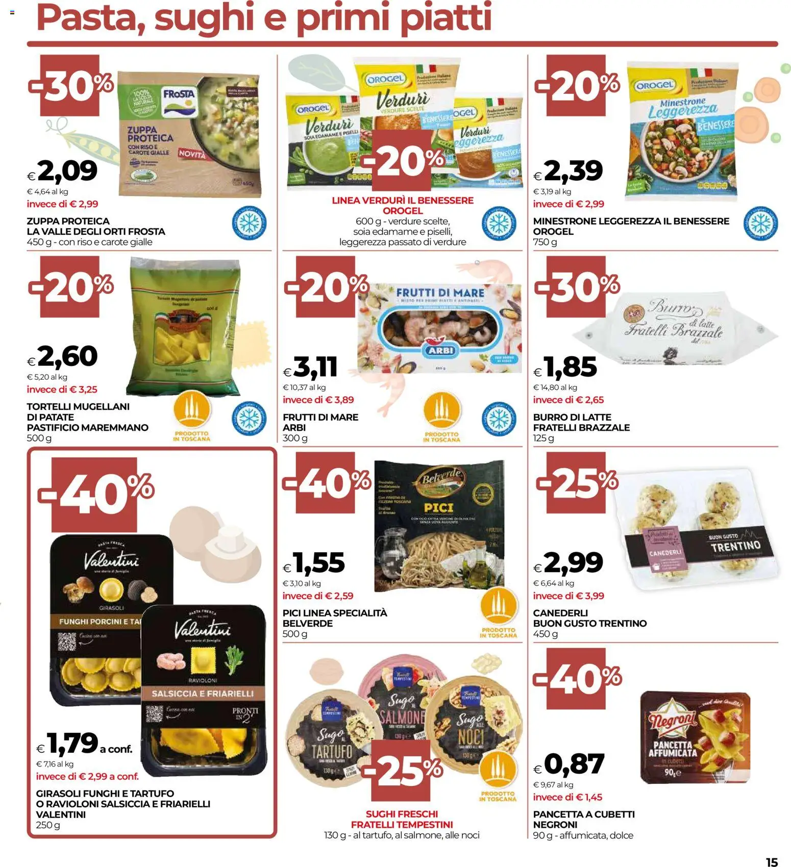 Volantino COOP del 07.01.2026 | Pagina: 15 | Prodotti: Riso, Verdure, Piselli, Friarielli