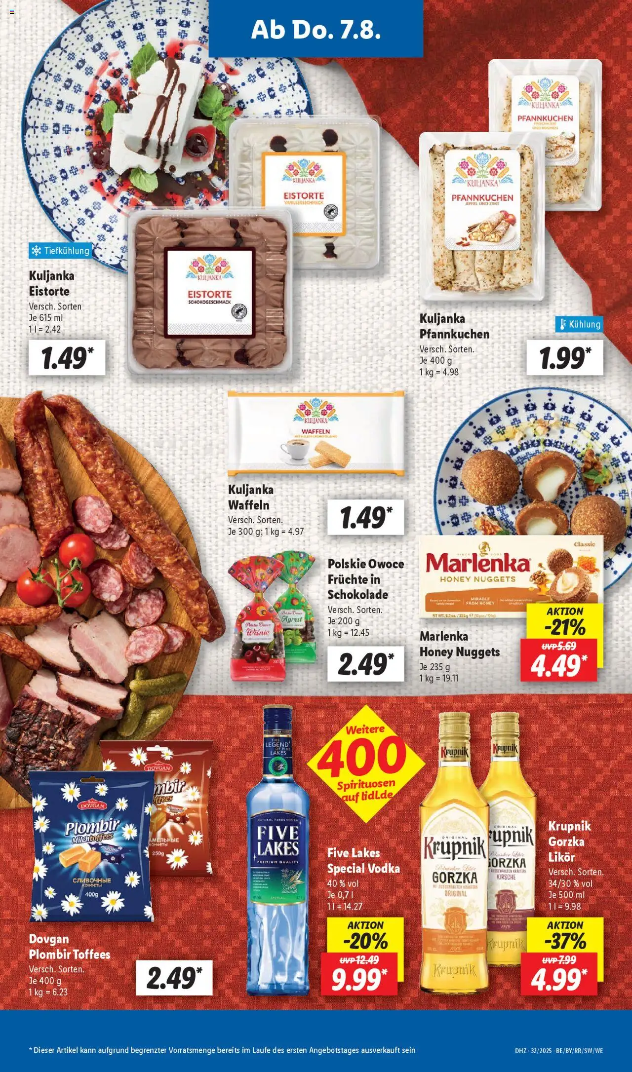 Lidl Prospekt Hilders - gültig ab dem 04.08.2025 | Seite: 45 | Produkte: Schokolade, Likör, Pfannkuchen, Vodka